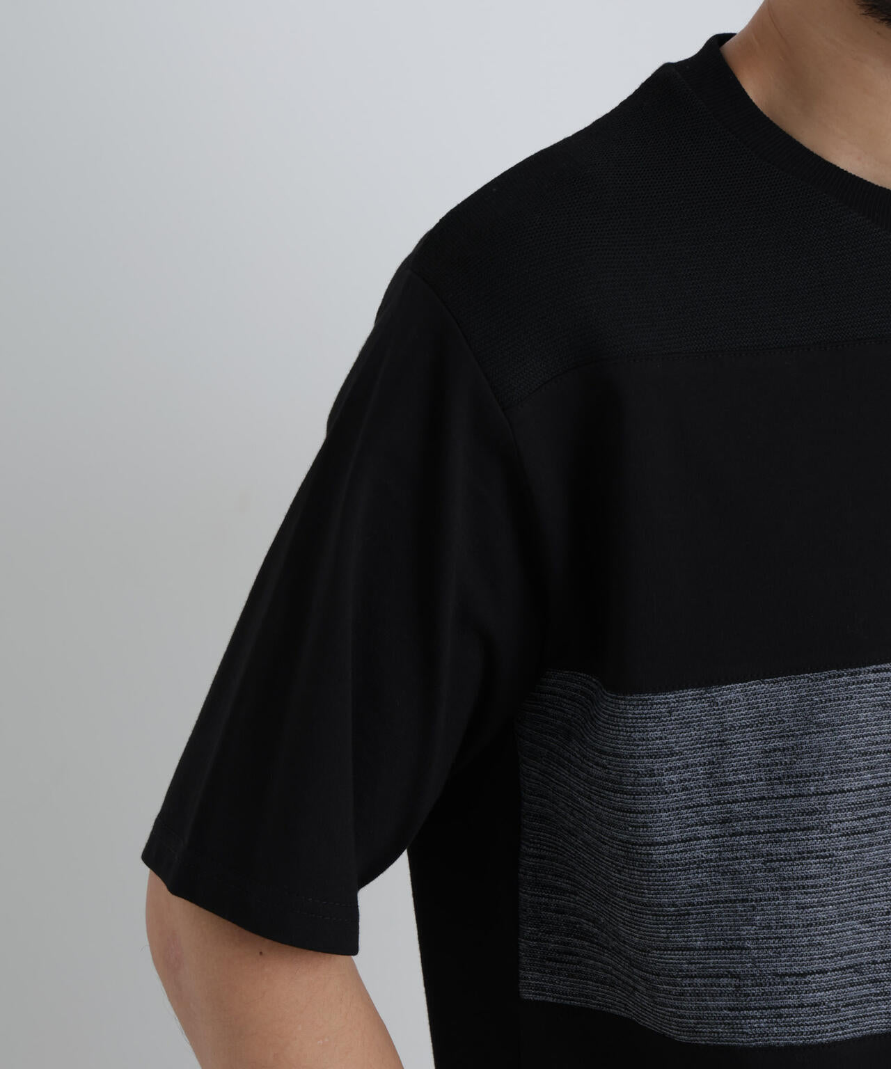 ニットコンビボーダーTシャツ 半袖