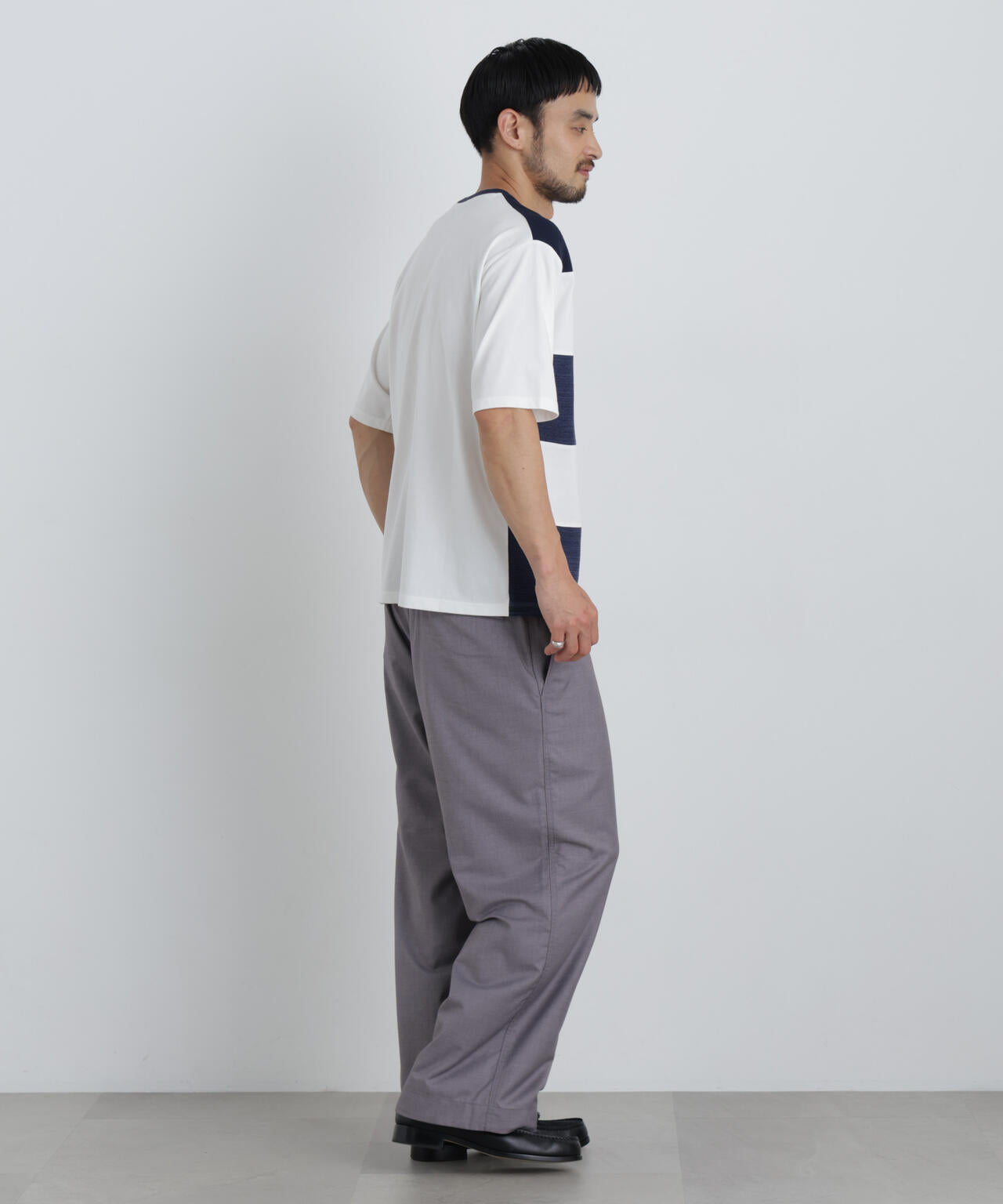 ニットコンビボーダーTシャツ 半袖