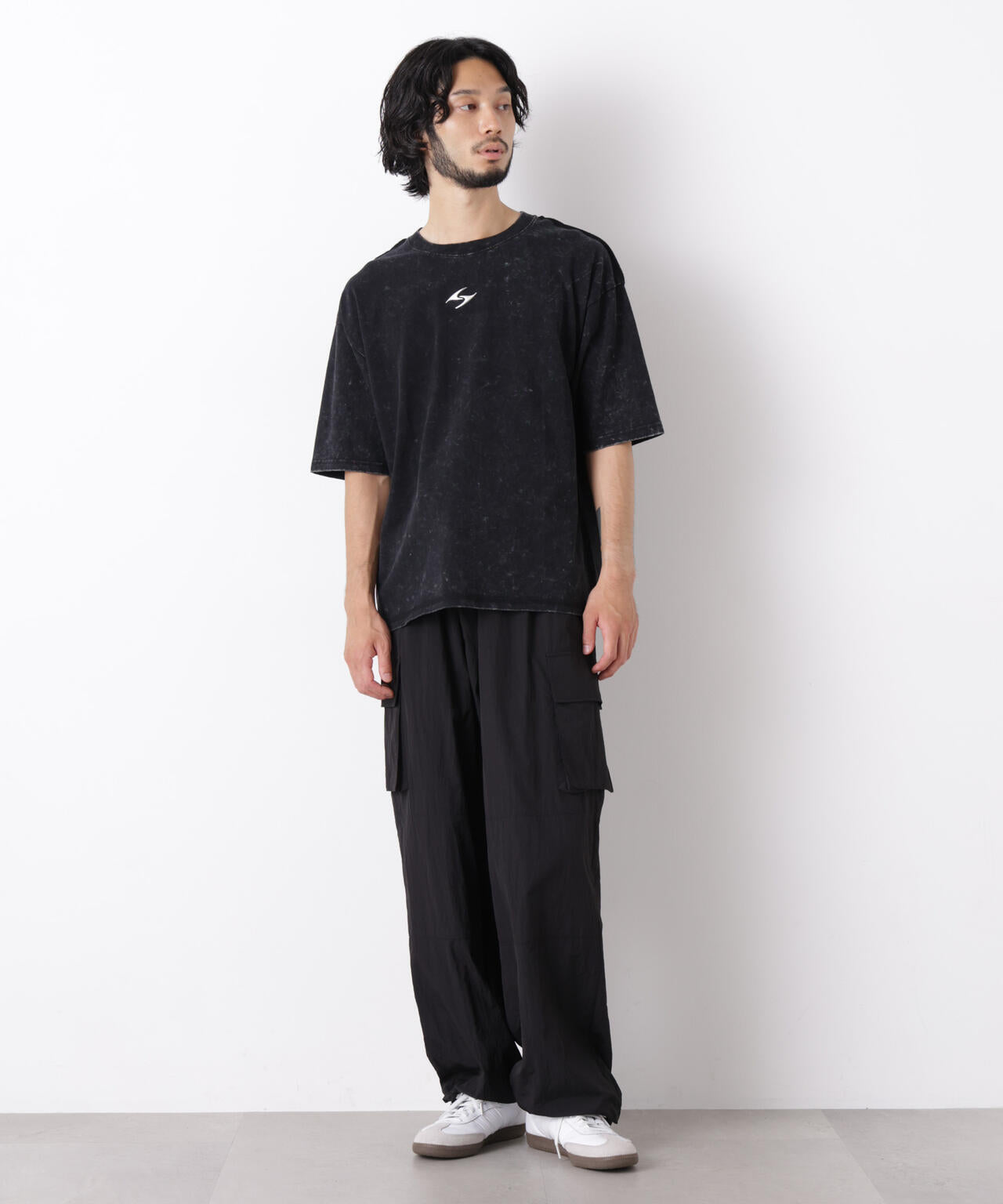 ワンポイントピグメントTシャツ 半袖