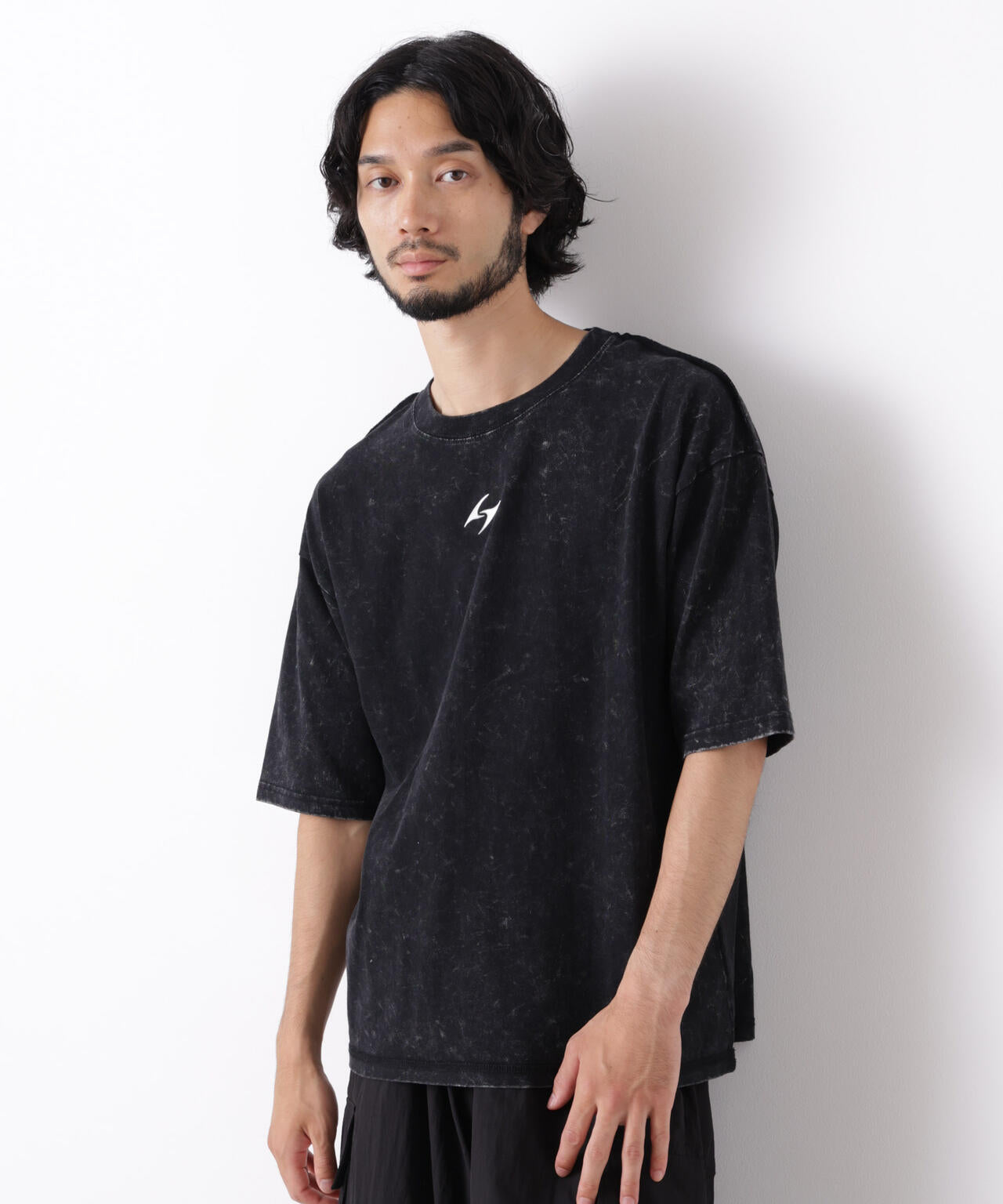 ワンポイントピグメントTシャツ 半袖