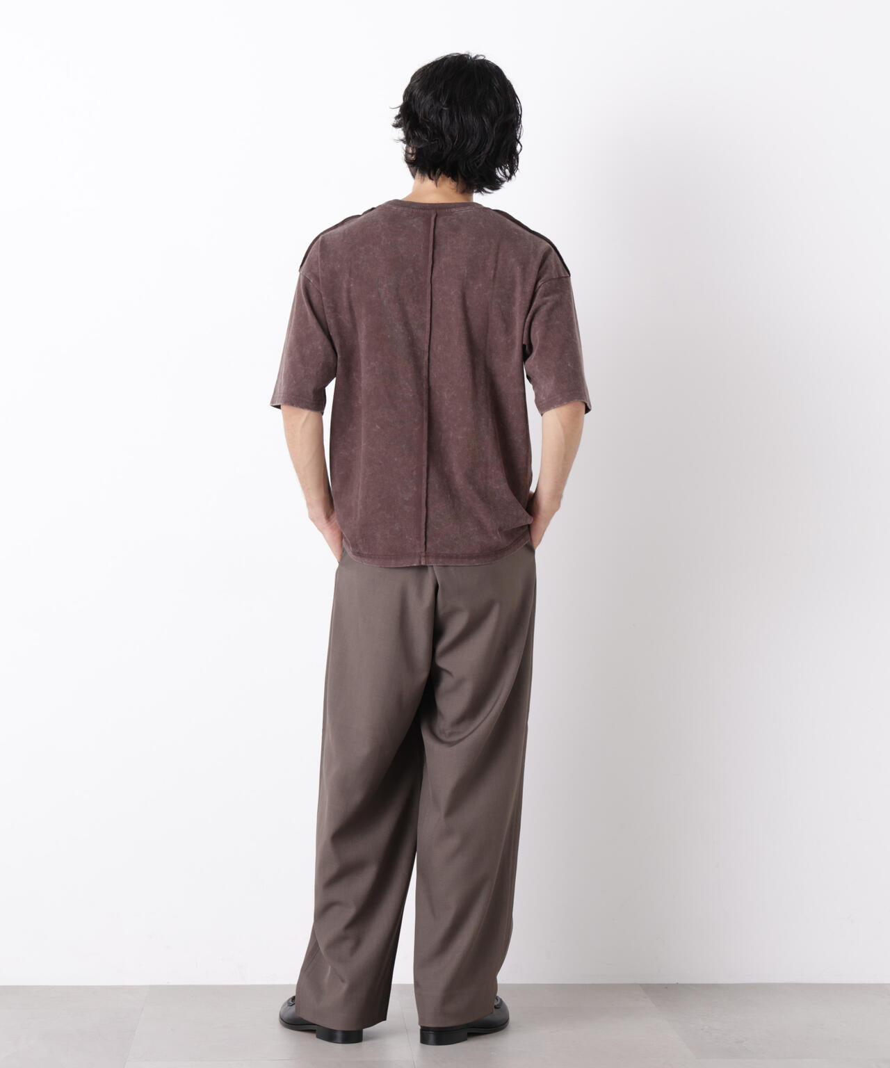 ワンポイントピグメントTシャツ 半袖