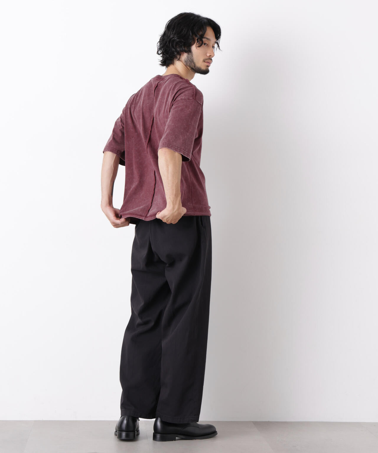 ワンポイントピグメントTシャツ 半袖