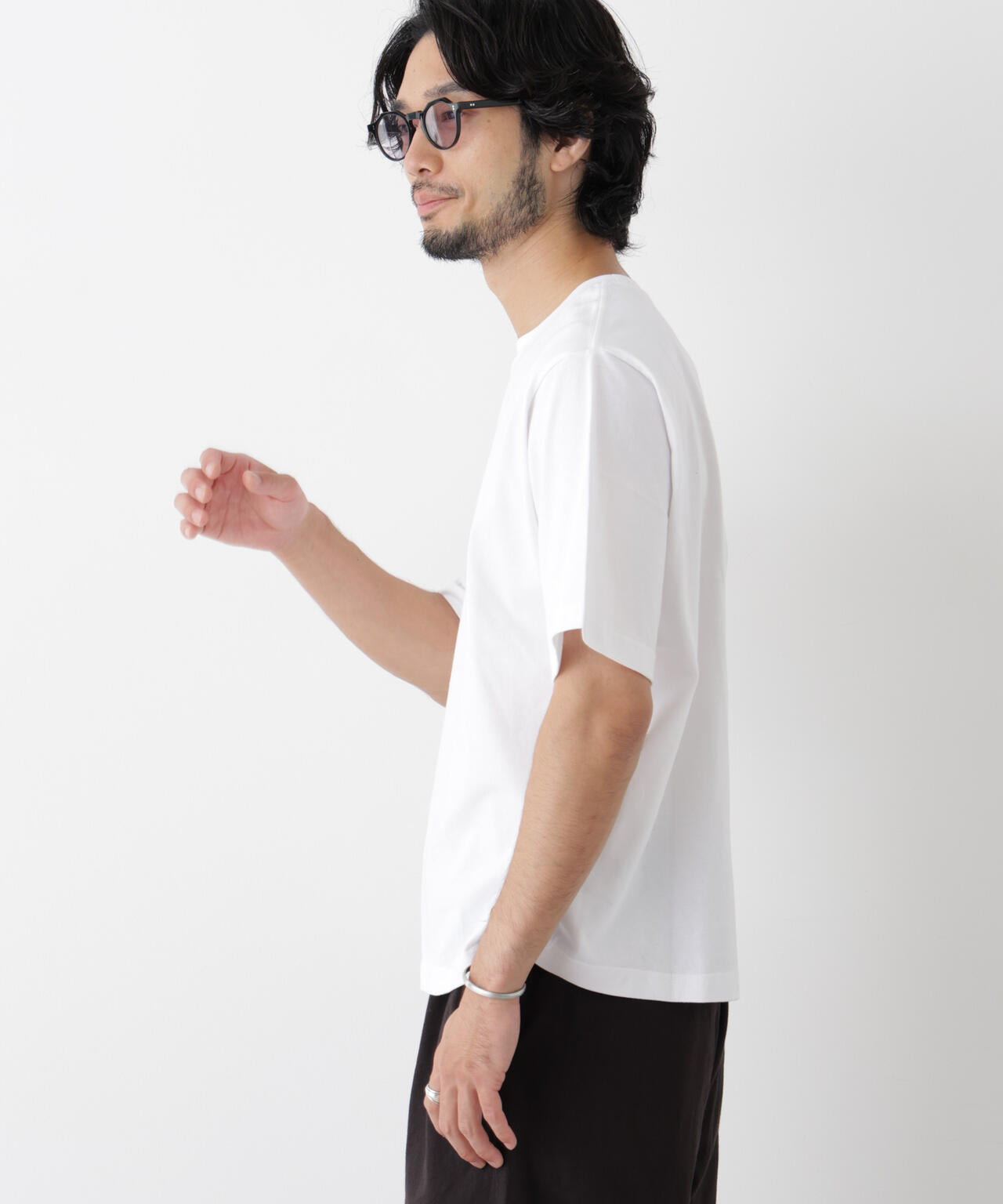 微起毛クロップドTシャツ 半袖