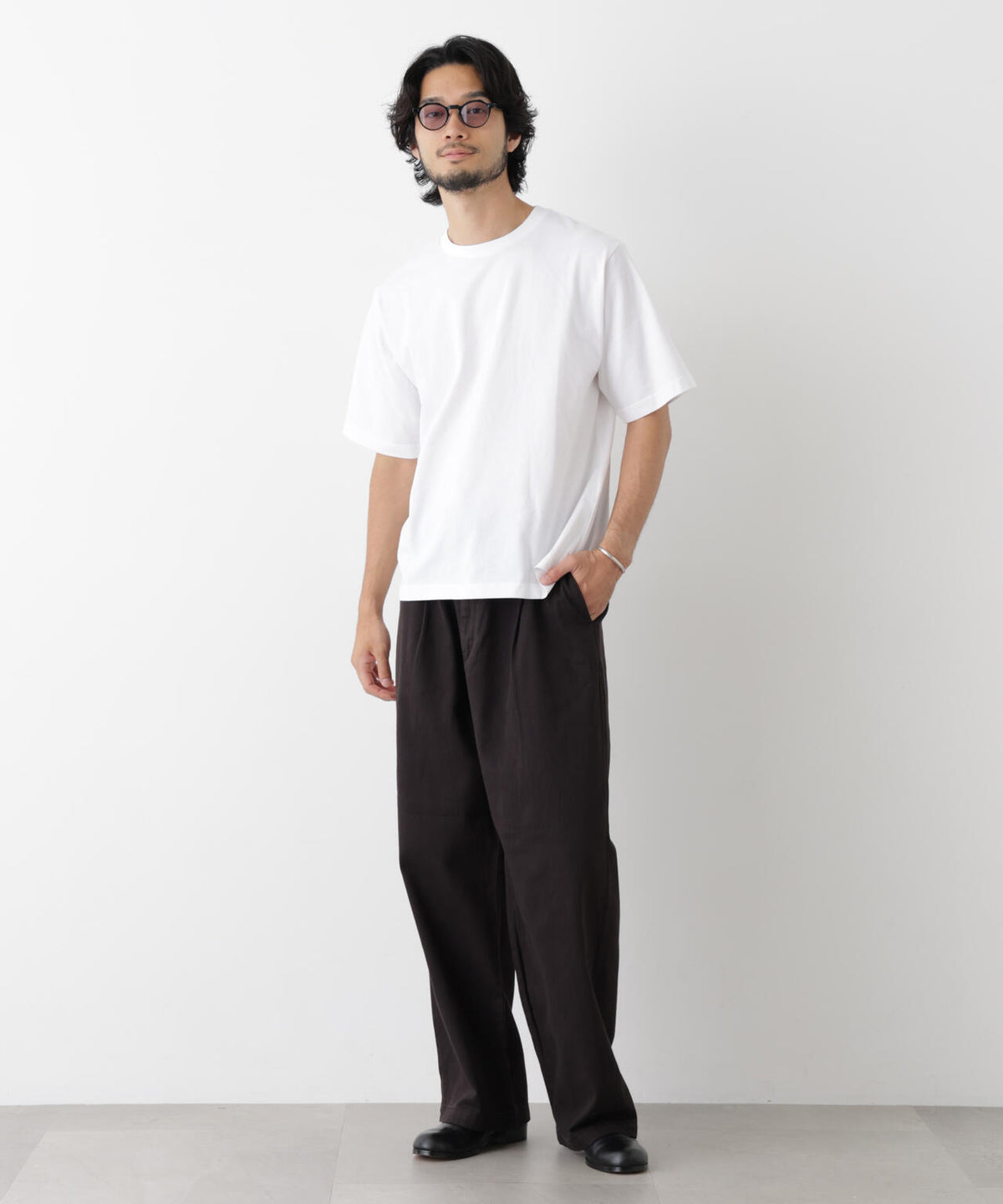 微起毛クロップドTシャツ 半袖