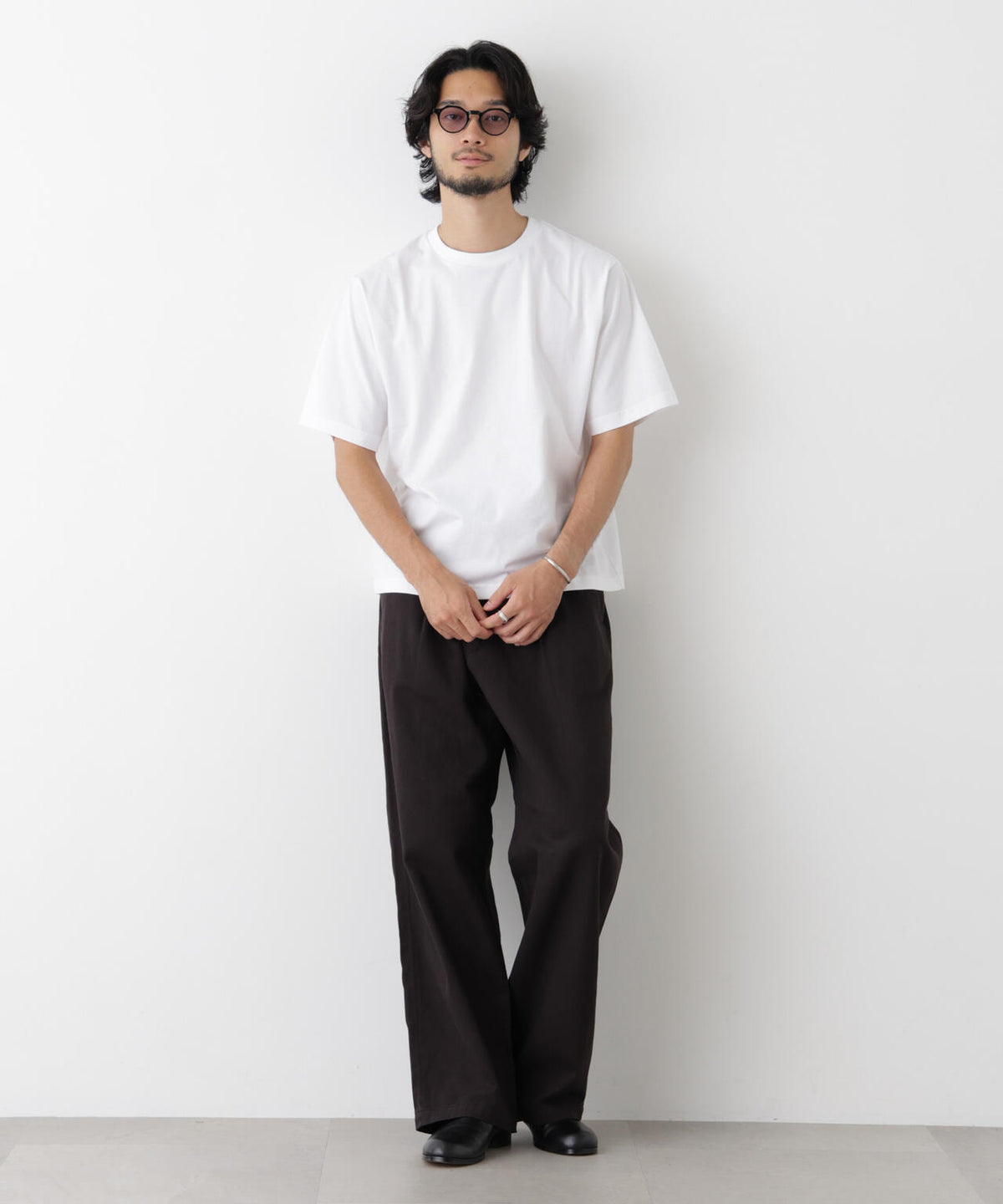 微起毛クロップドTシャツ 半袖