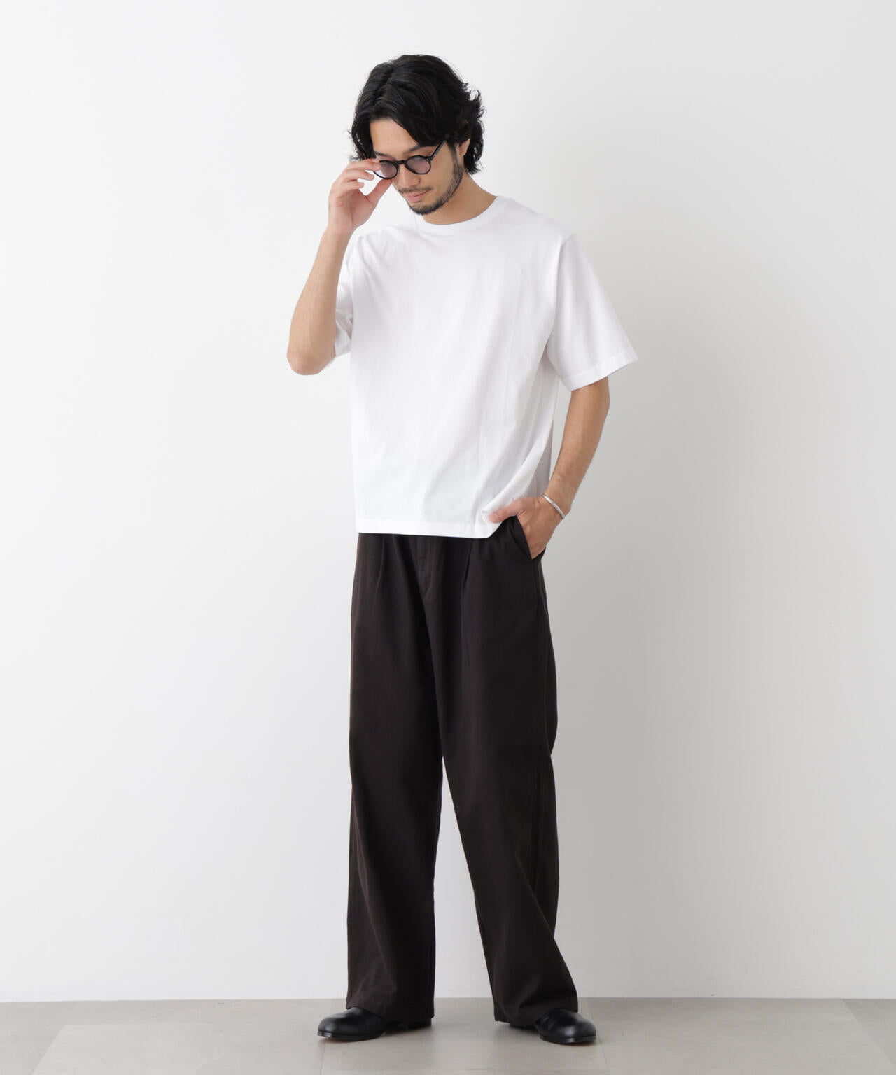 微起毛クロップドTシャツ 半袖