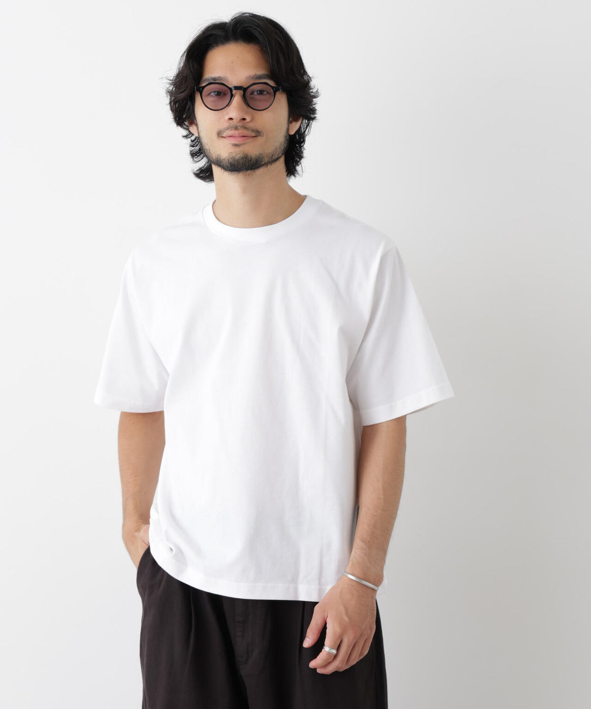 微起毛クロップドTシャツ 半袖