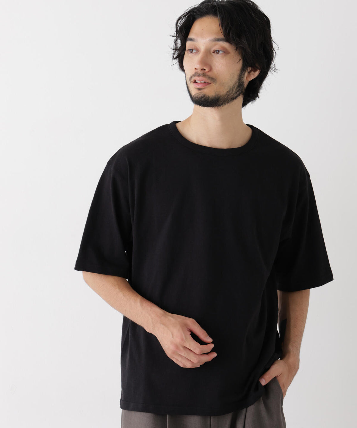 スラブワイドTシャツ 半袖