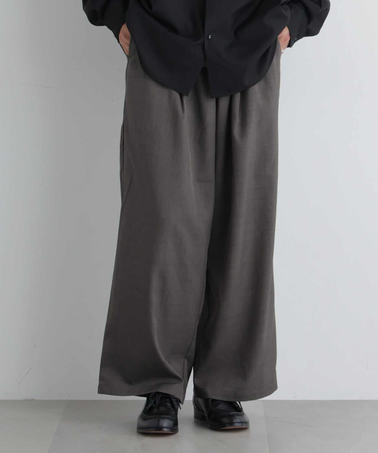 ポリエステルウィーブ ワイドパンツ