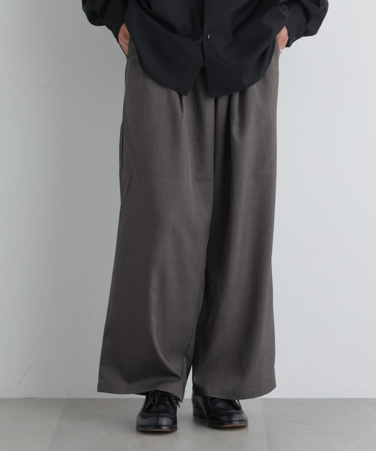 ポリエステルウィーブ ワイドパンツ