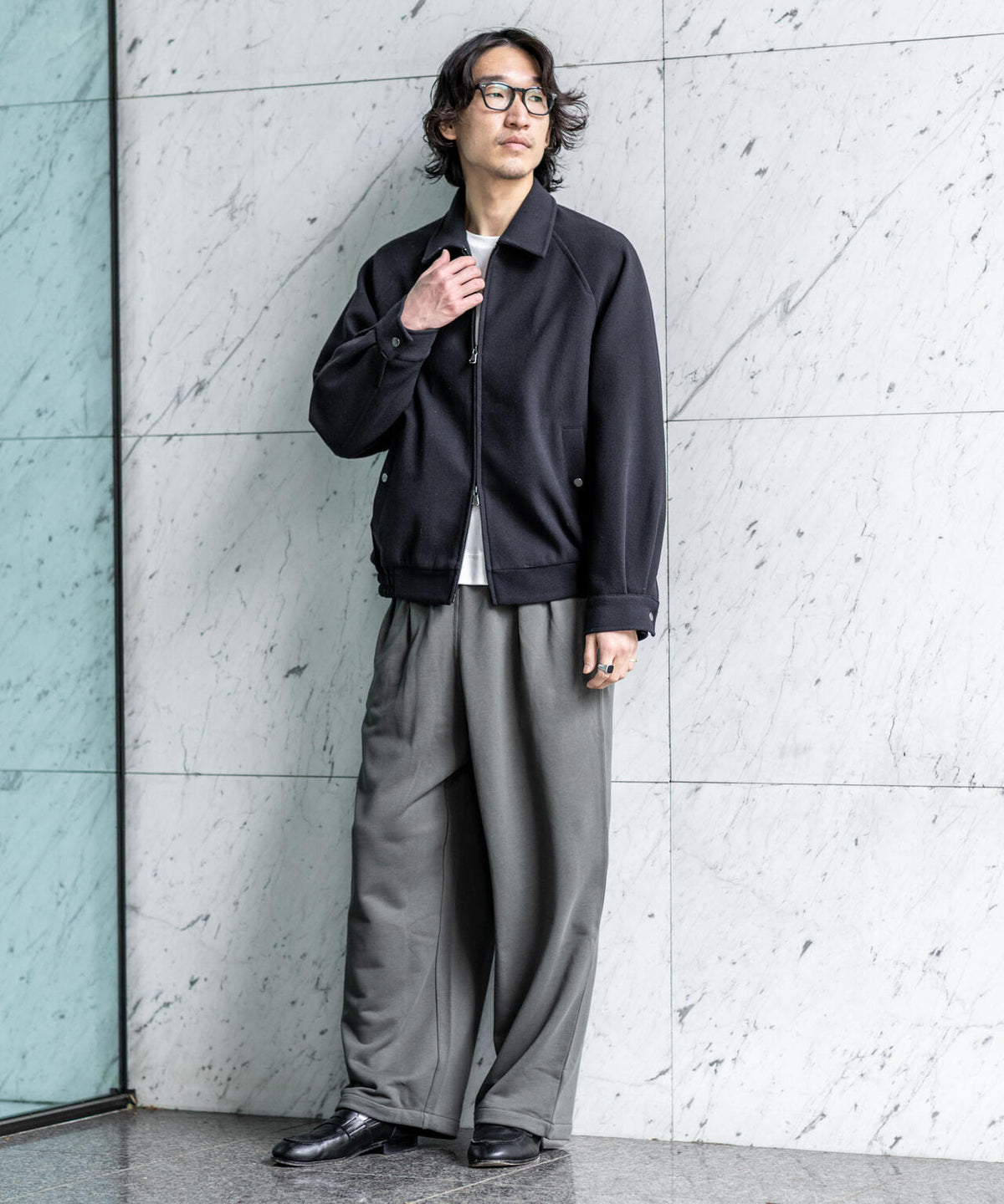 WEB限定/2タックワイドスウェットパンツ