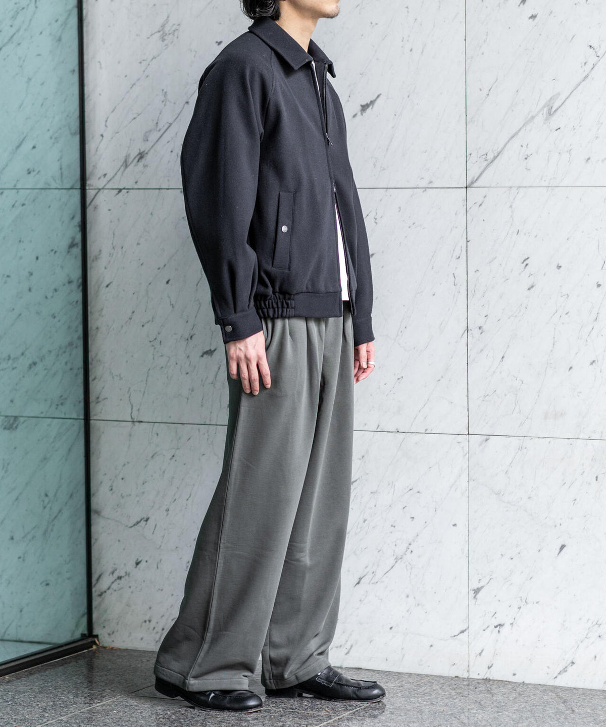 WEB限定/2タックワイドスウェットパンツ