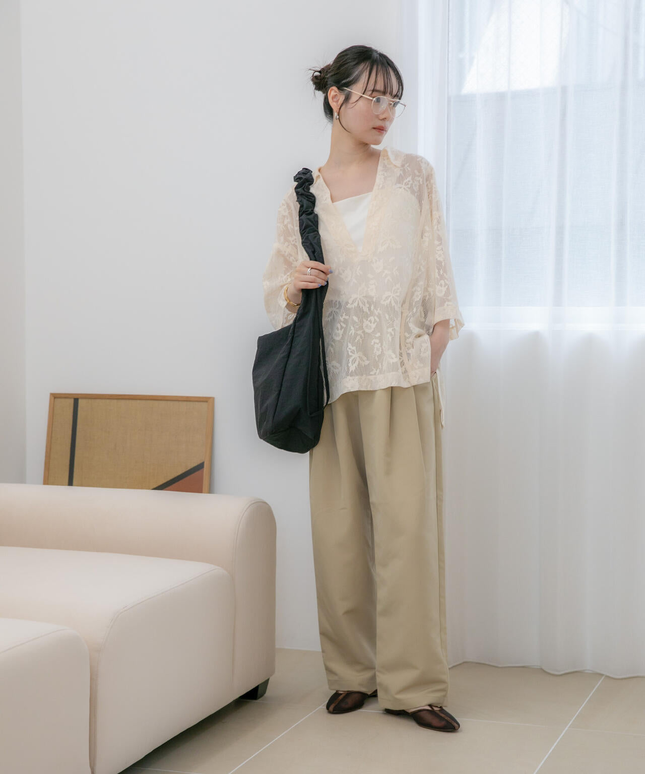 WEB限定/スクエアショルダーバッグ