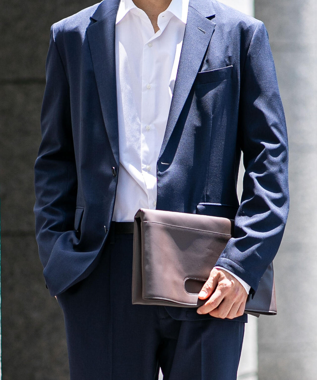 WEB限定/シンセティックレザー2WAYクラッチバッグ