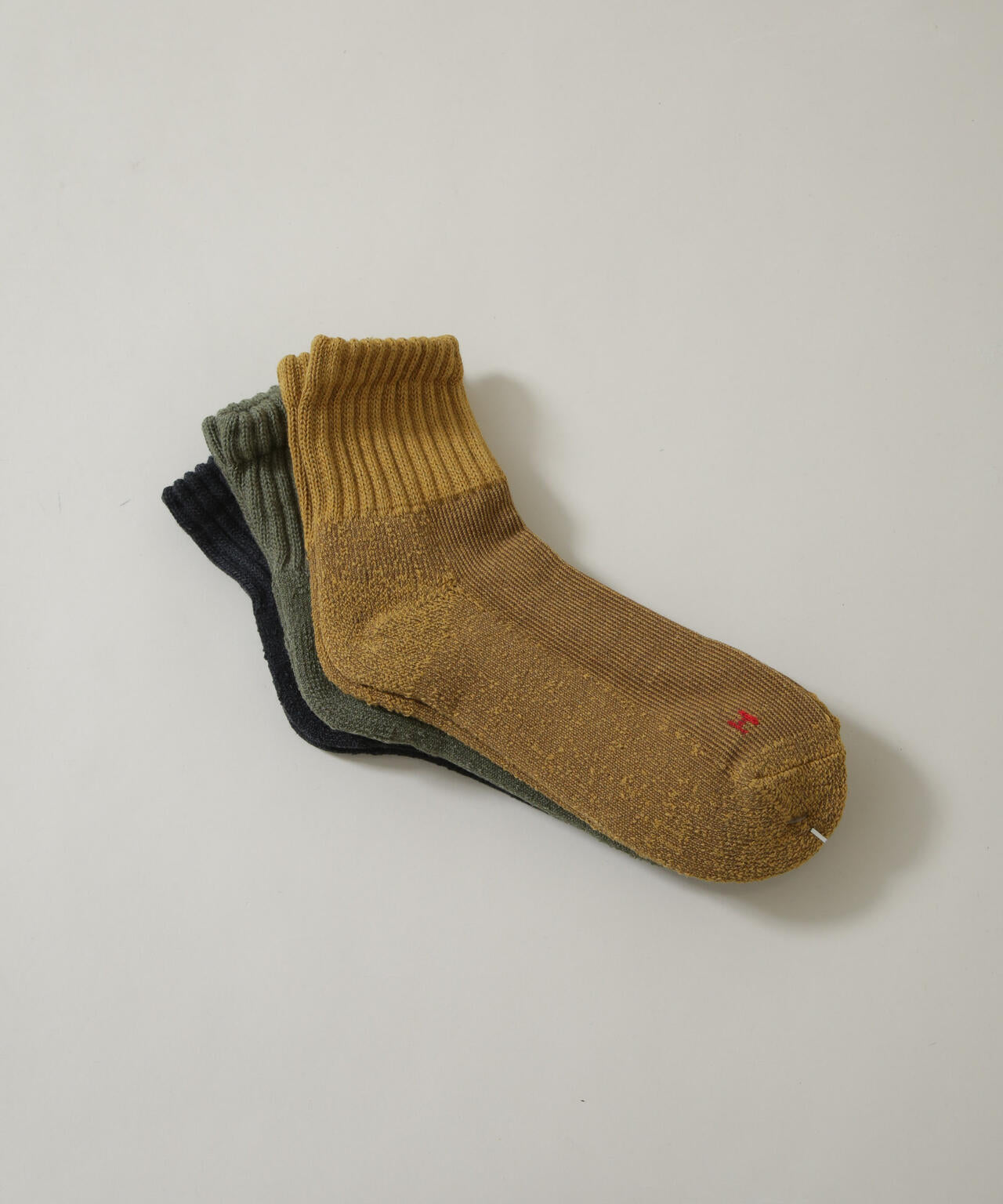 Healthknit/シンカーカラー無地ソックス 3足セット