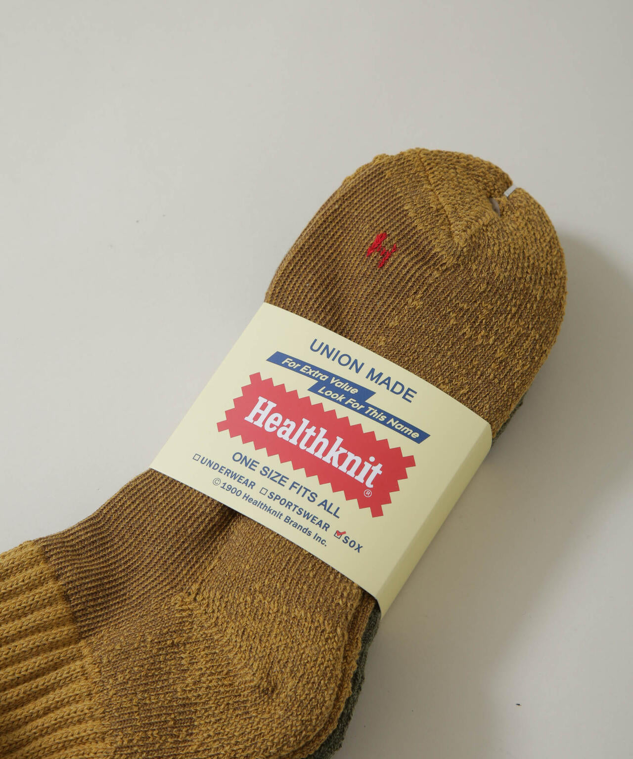 Healthknit/シンカーカラー無地ソックス 3足セット