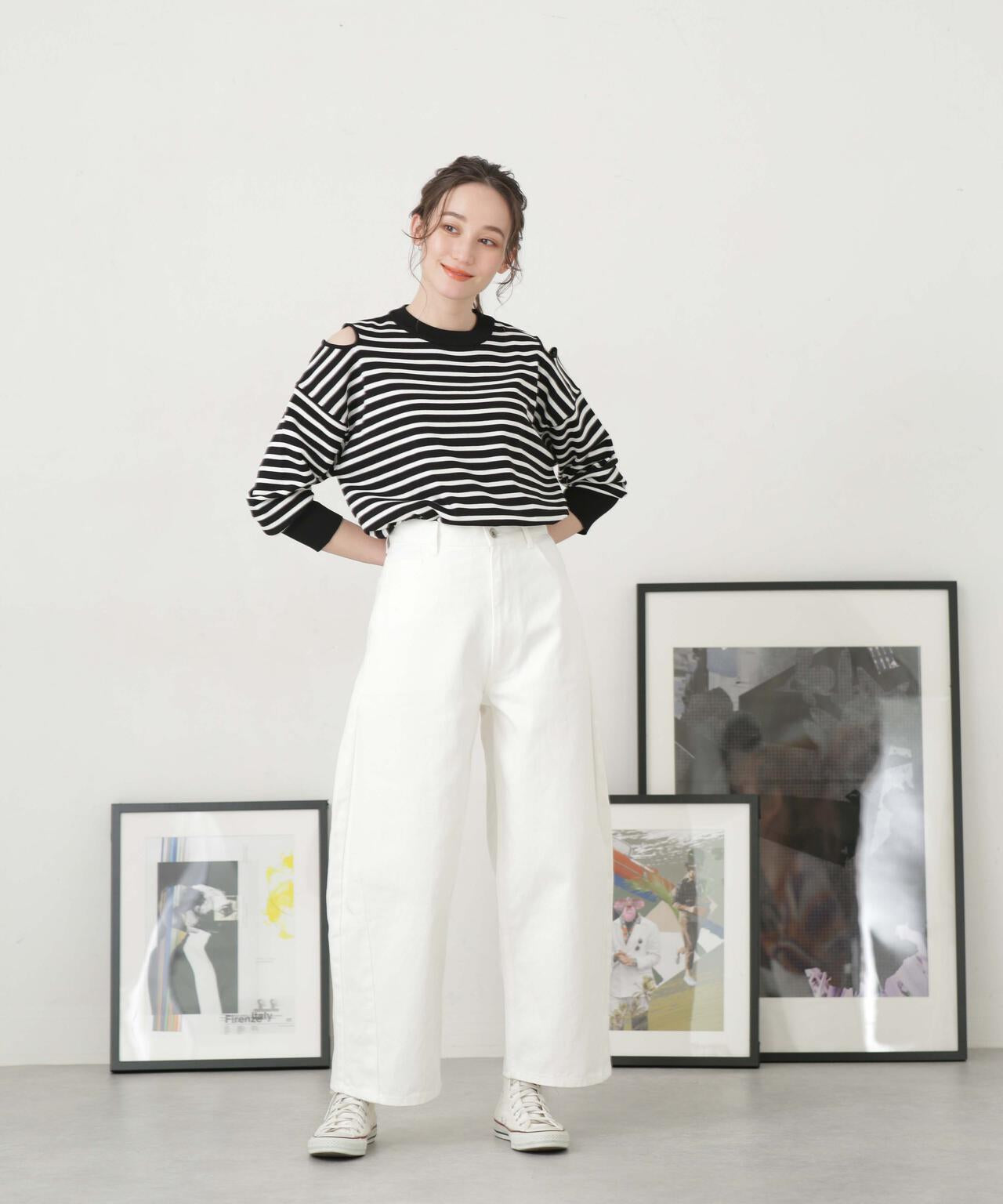 LB.04/ショルダースリットボーダーニット