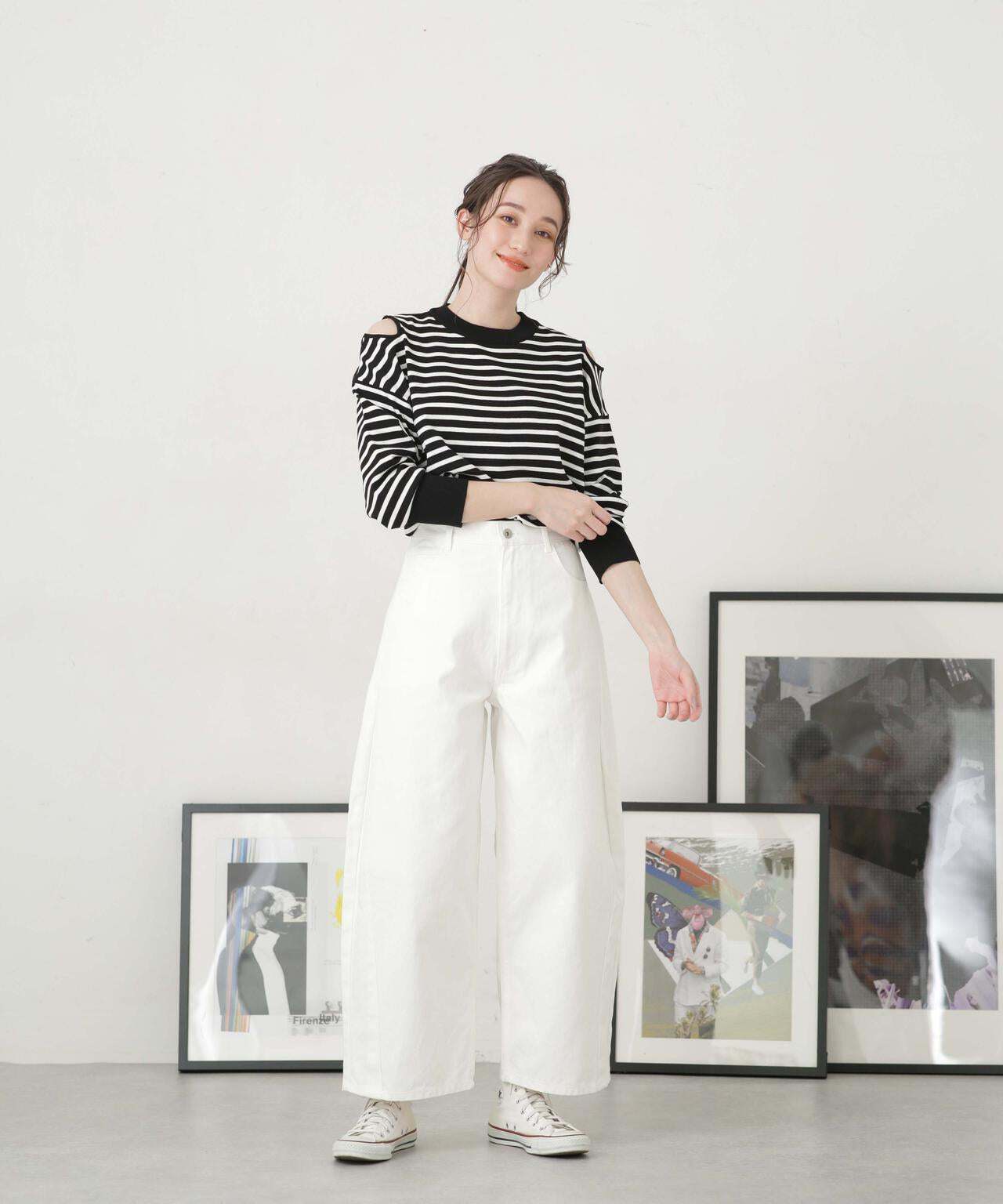 LB.04/ショルダースリットボーダーニット