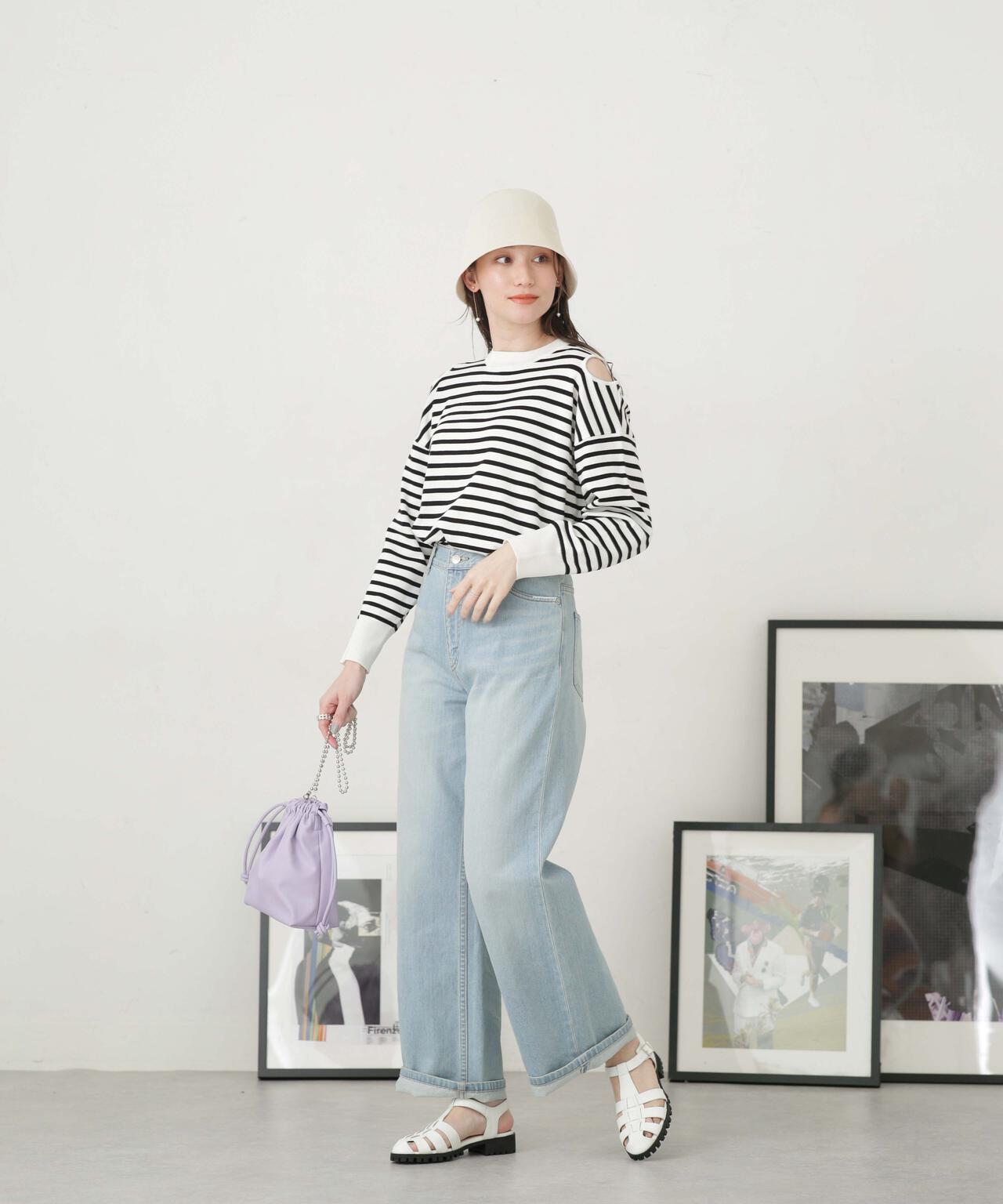 LB.04/ショルダースリットボーダーニット