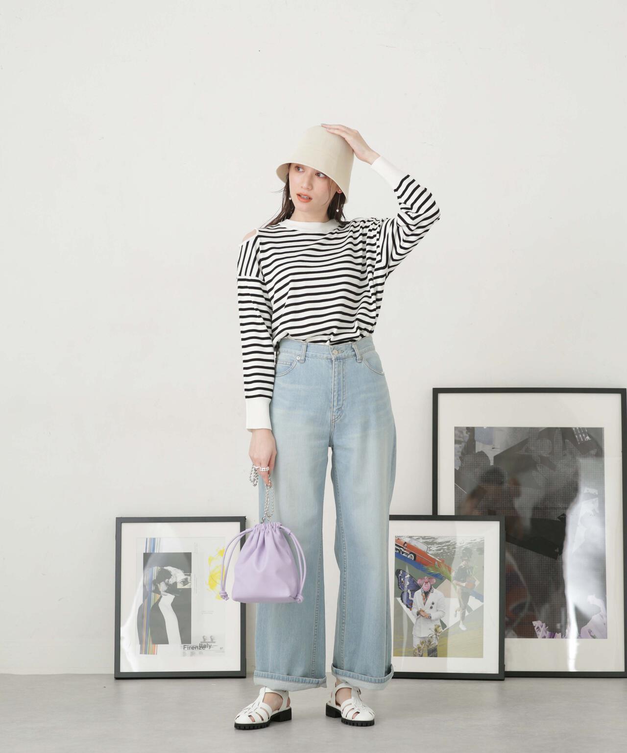 LB.04/ショルダースリットボーダーニット