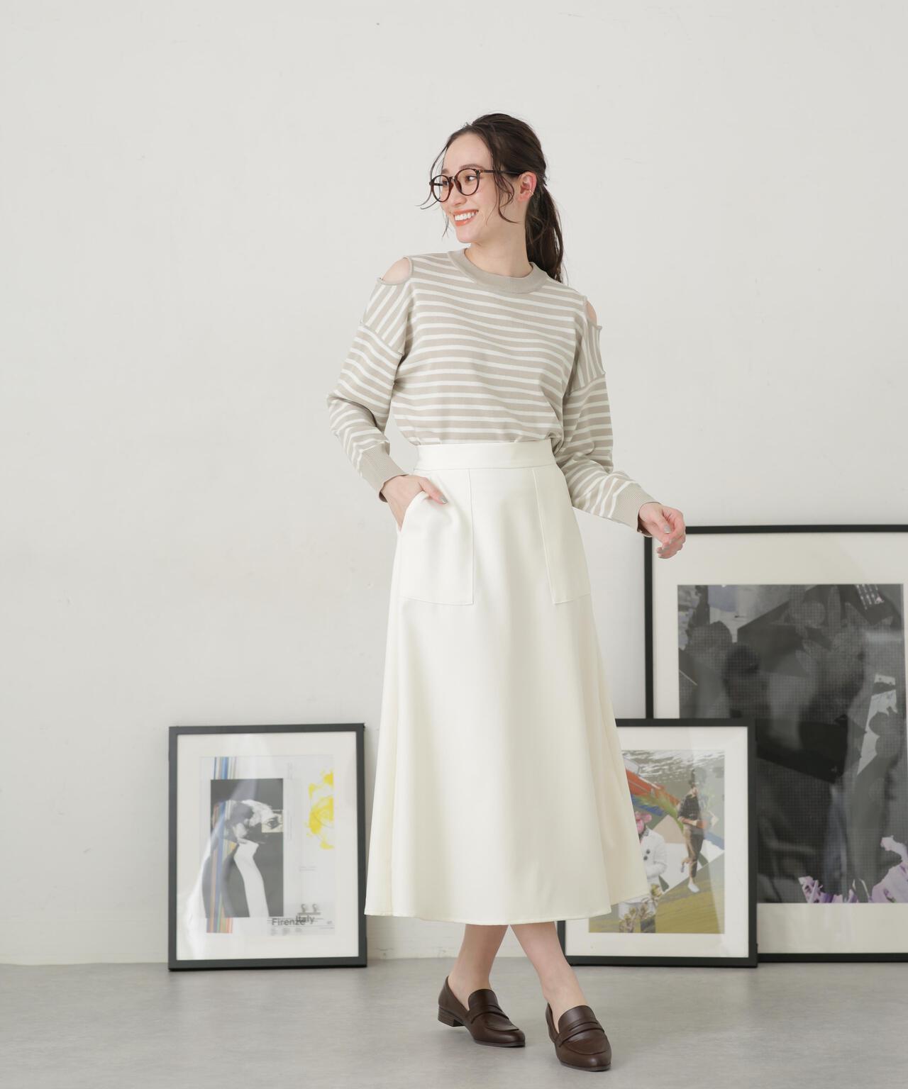 LB.04/ショルダースリットボーダーニット