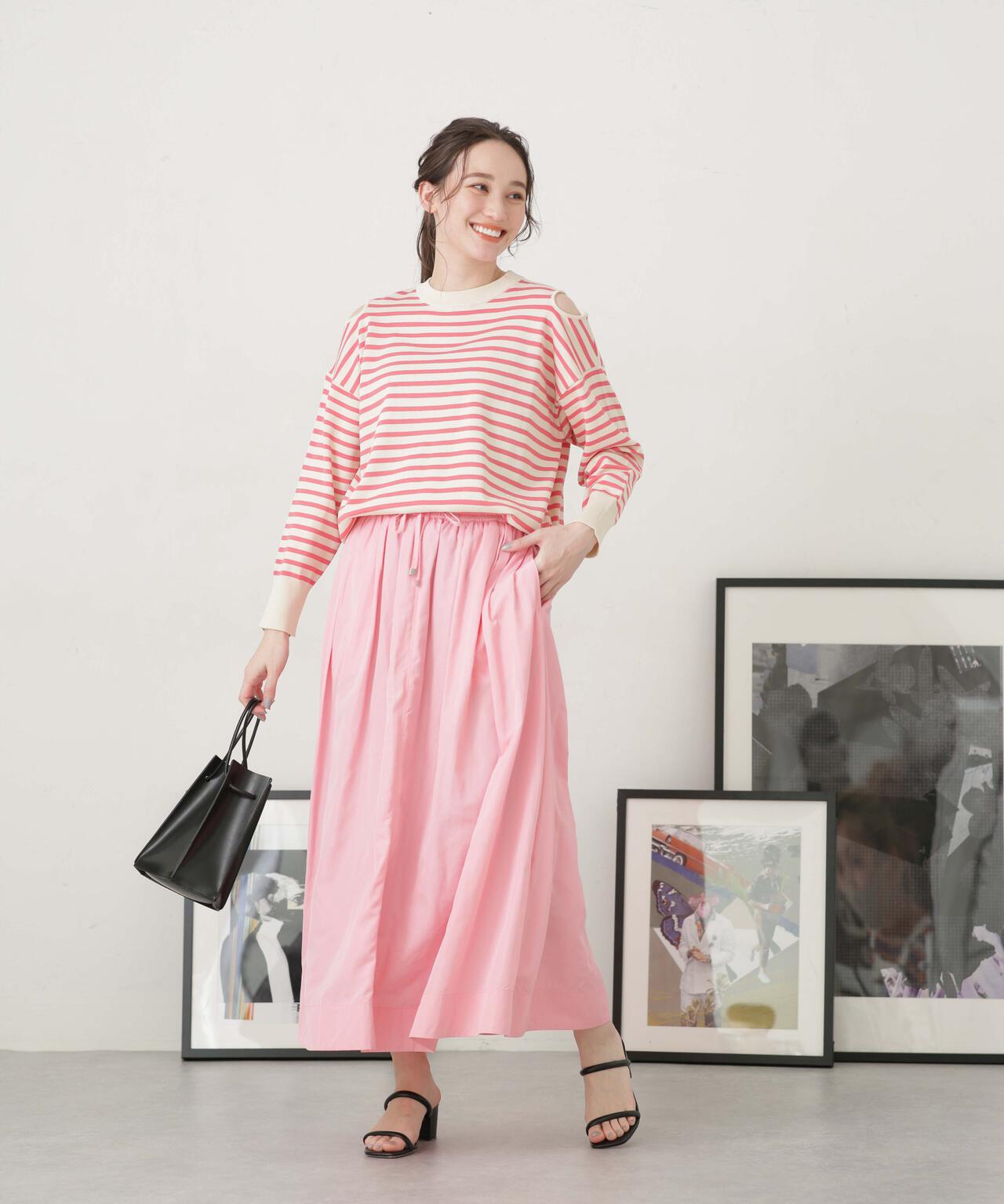 LB.04/ショルダースリットボーダーニット