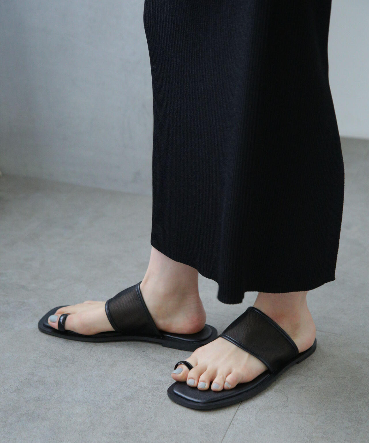 LB.04/メッシュコンビフラットサンダル