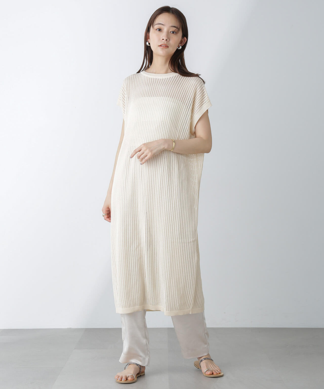 前後2wayメッシュワンピース