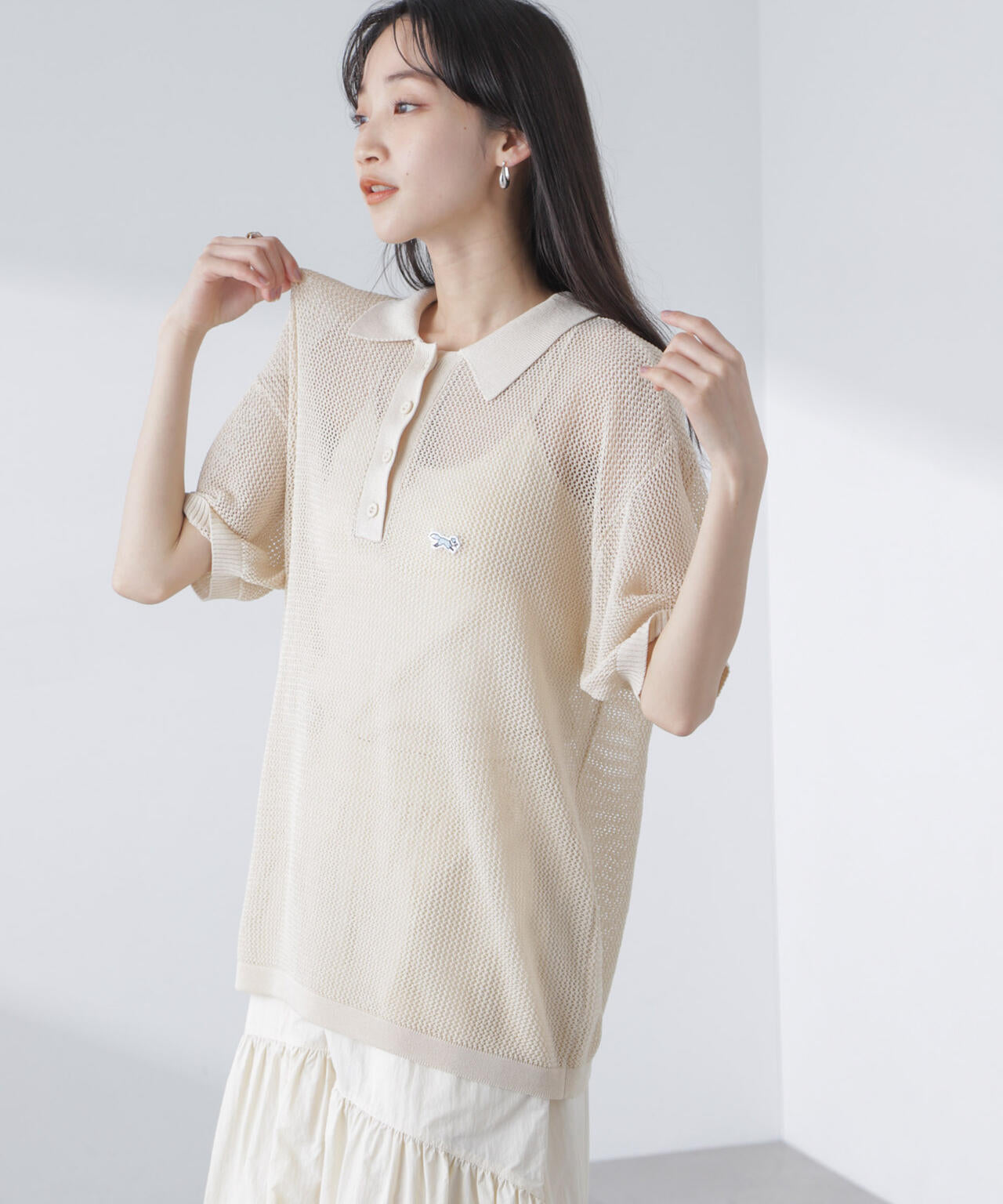 PENNEYS/PENNEYS別注TheFOXメッシュポロニット