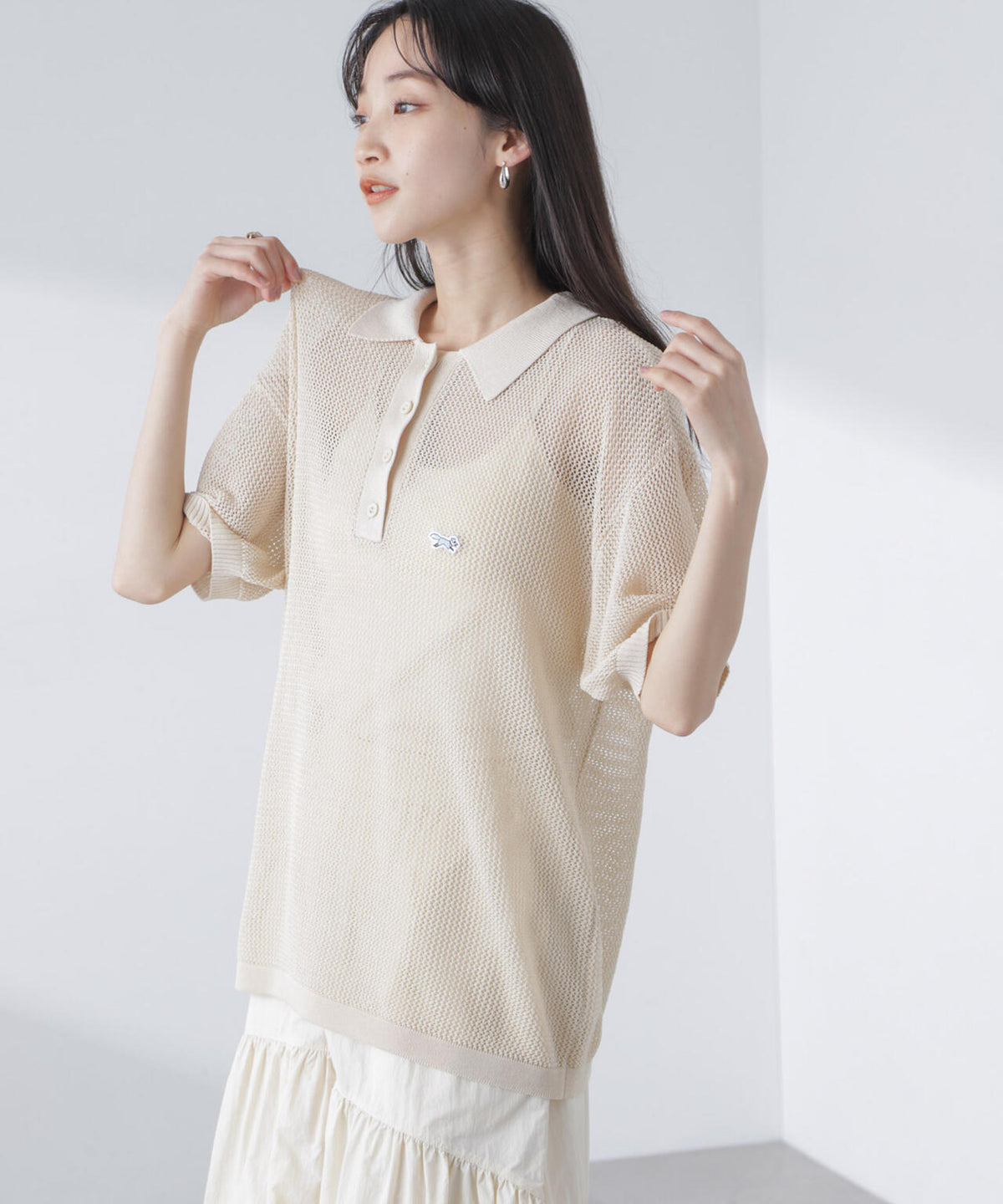 PENNEYS/PENNEYS別注TheFOXメッシュポロニット