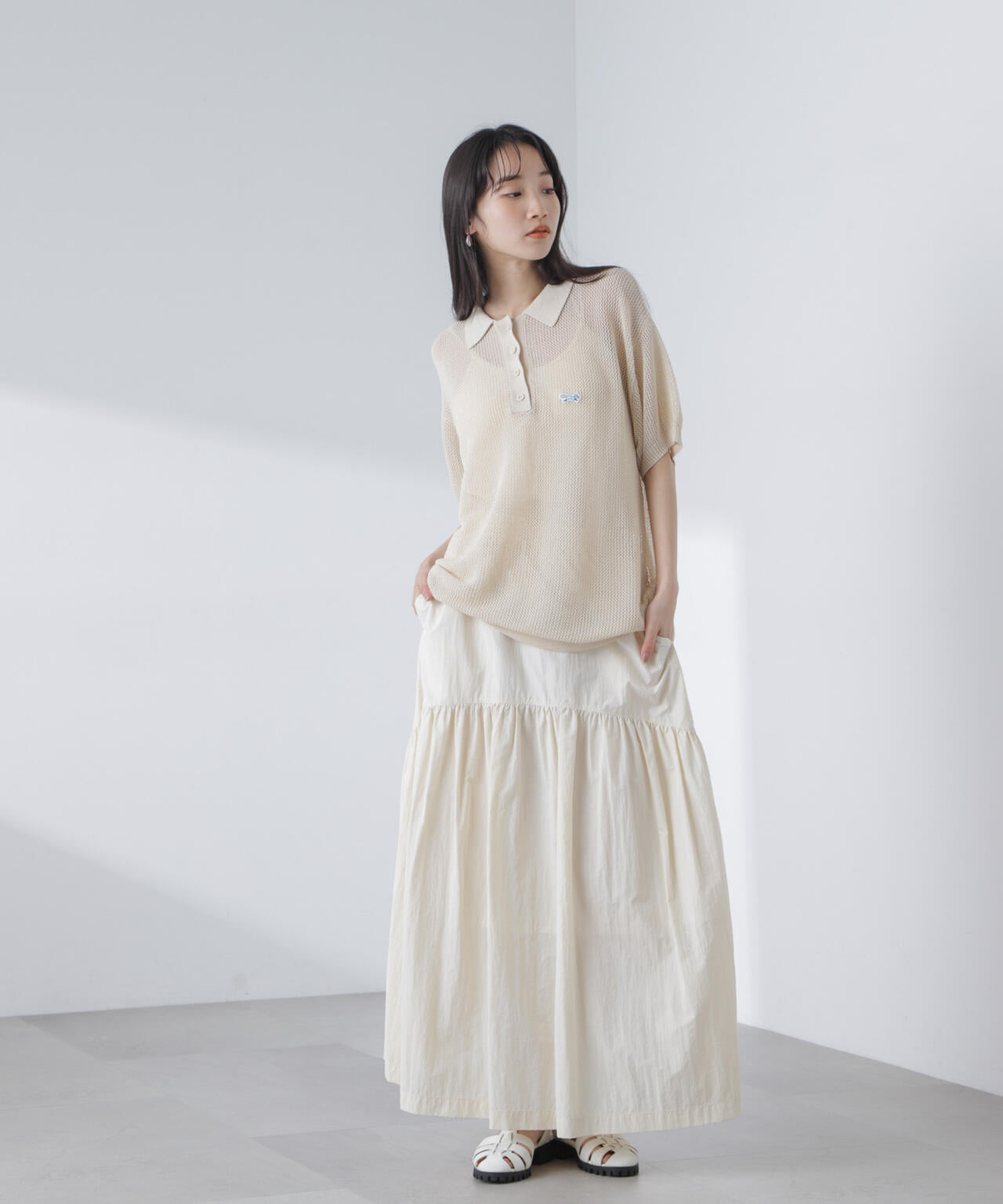 PENNEYS/PENNEYS別注TheFOXメッシュポロニット