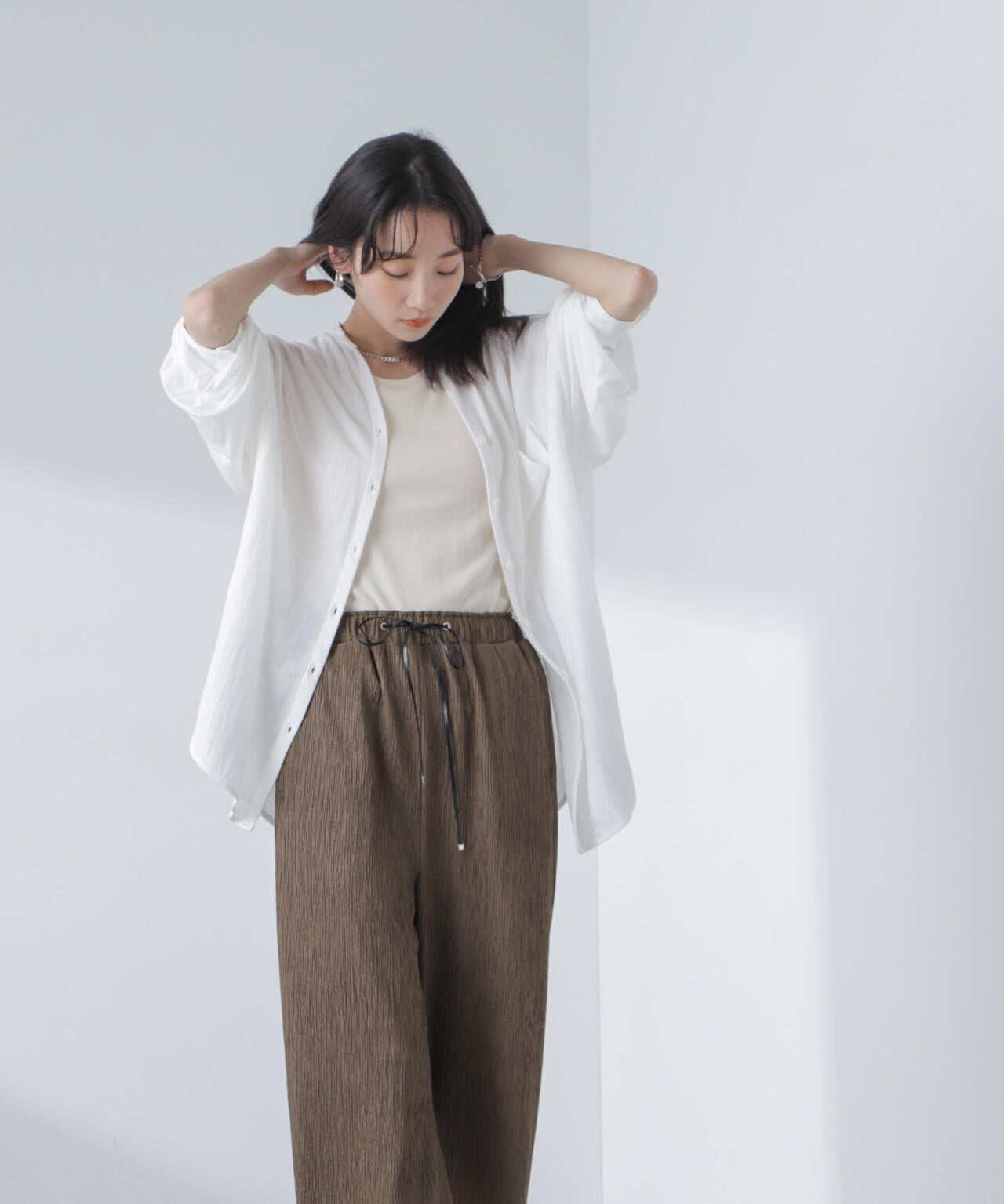 シアーカットワイドシャツ