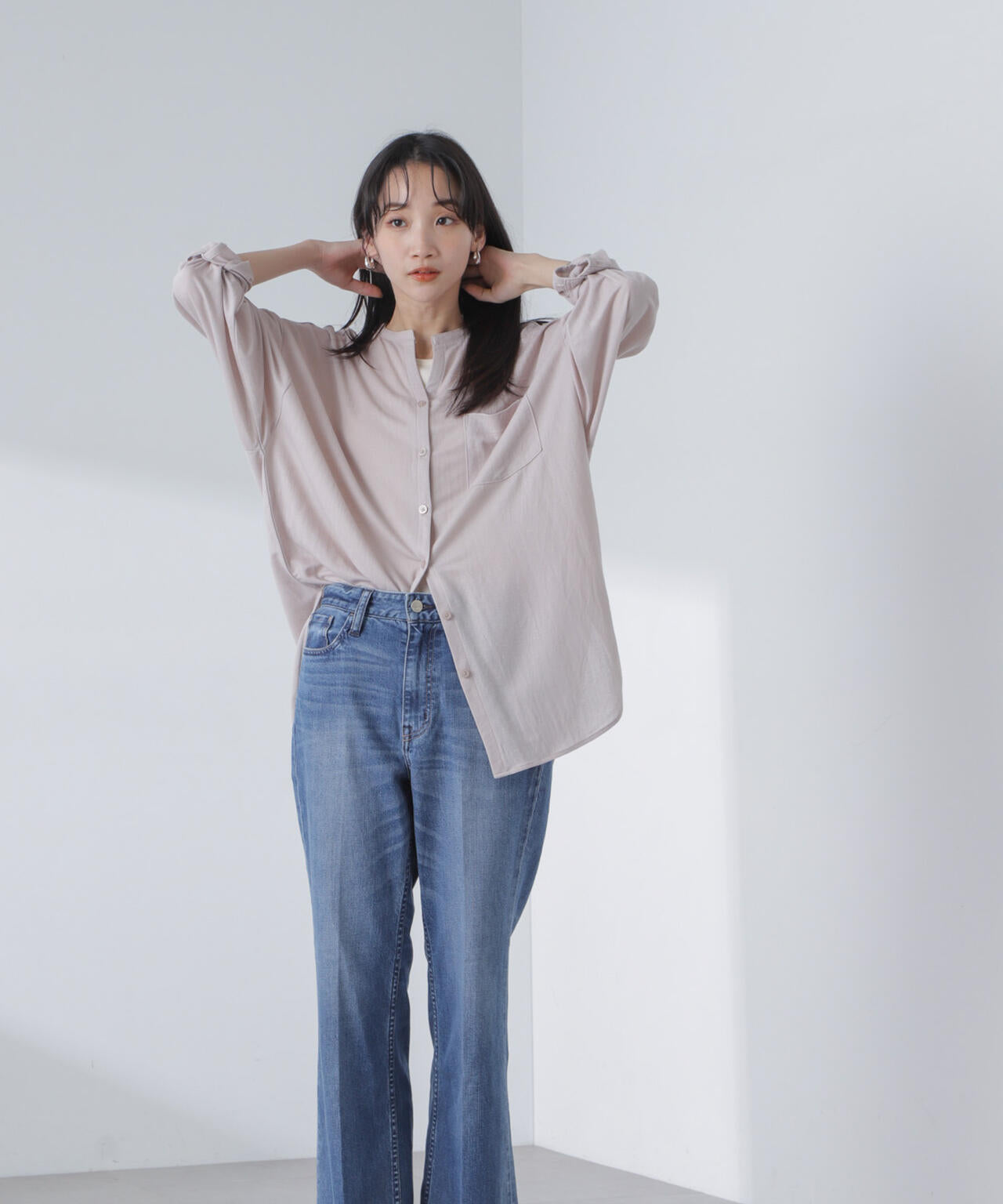 シアーカットワイドシャツ