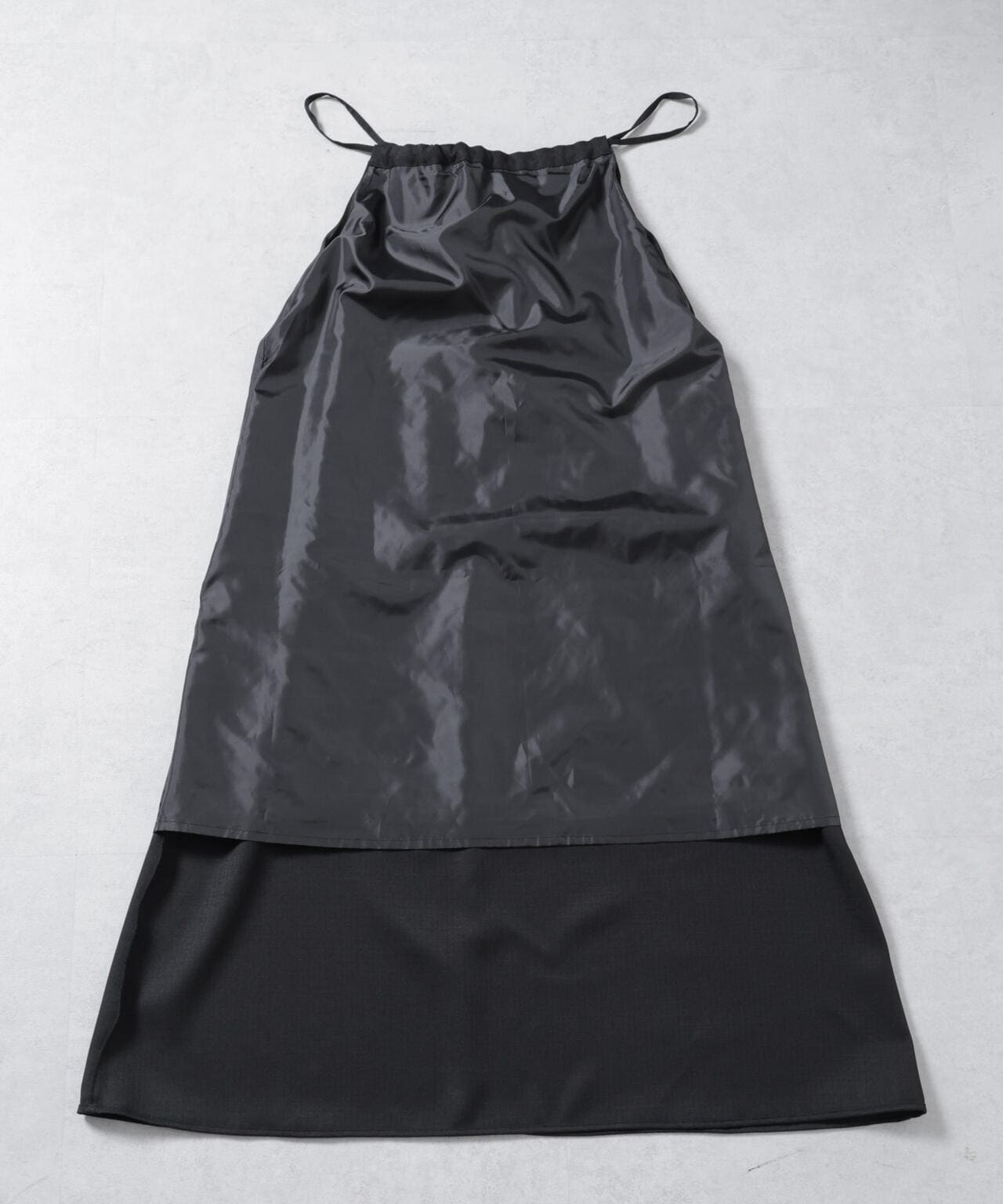 スラブツイードバックリボンキャミソールワンピース