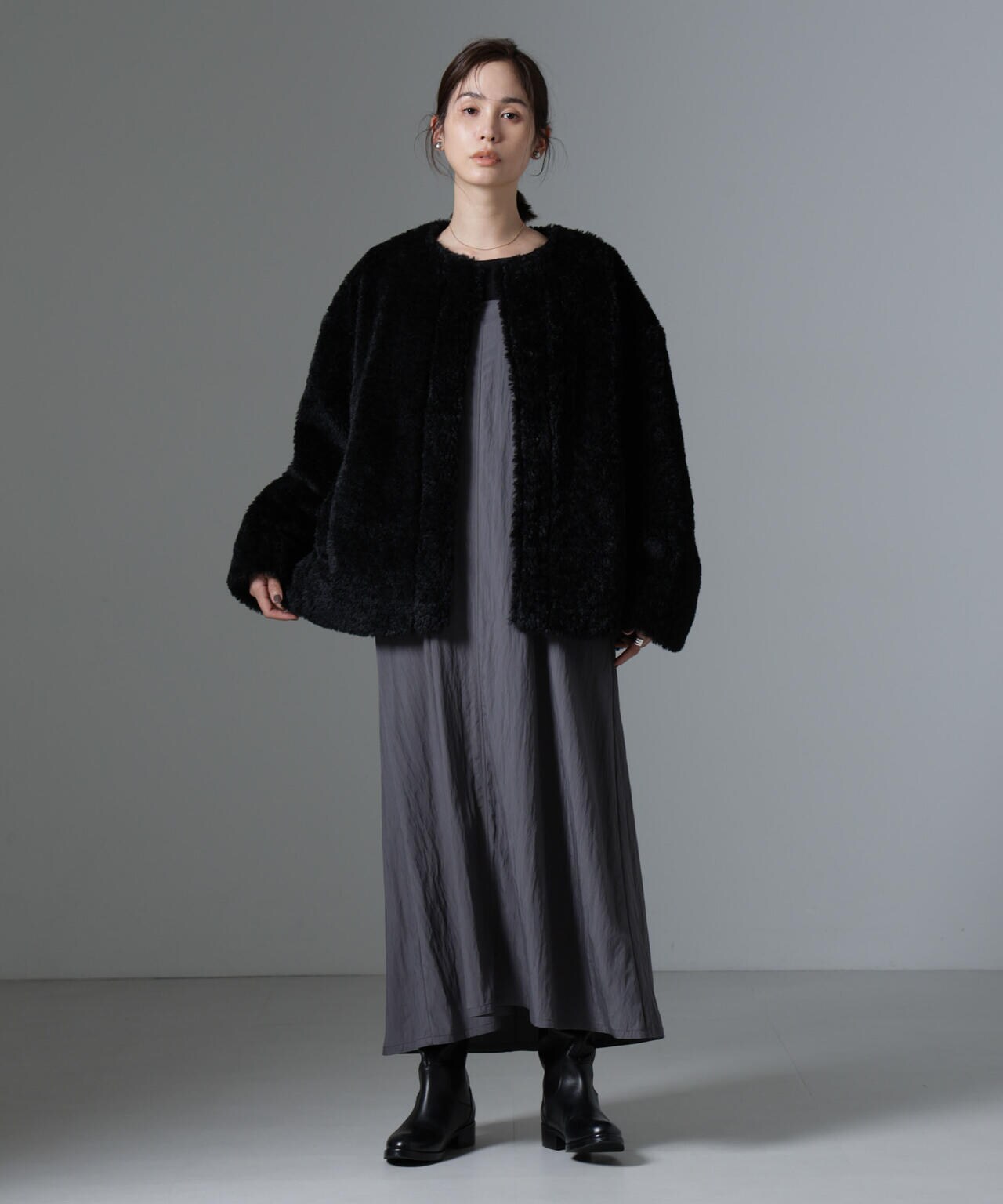 バックルベルトストラップフレアワンピース