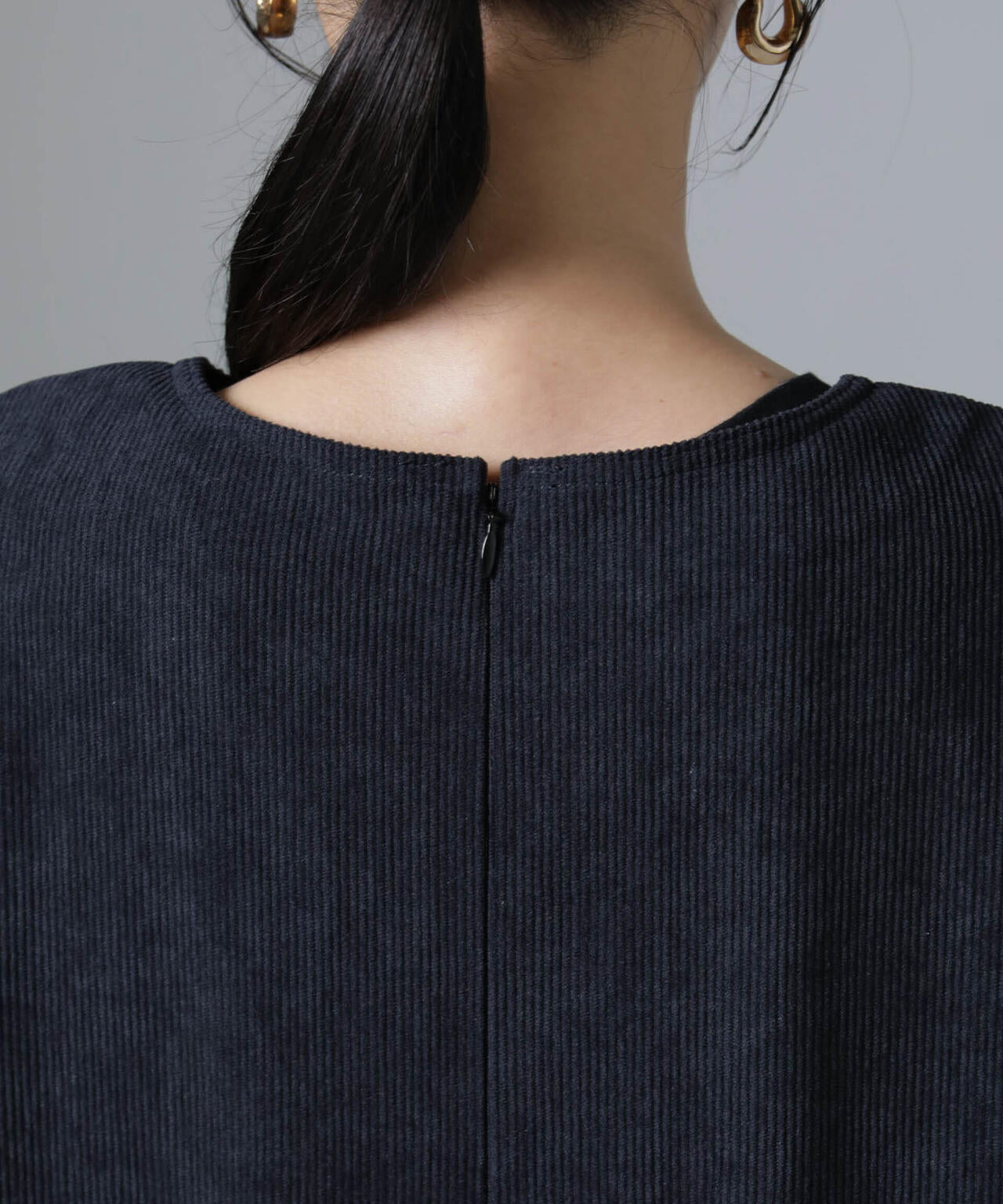 ポケットディティールコーデュロイIラインワンピース