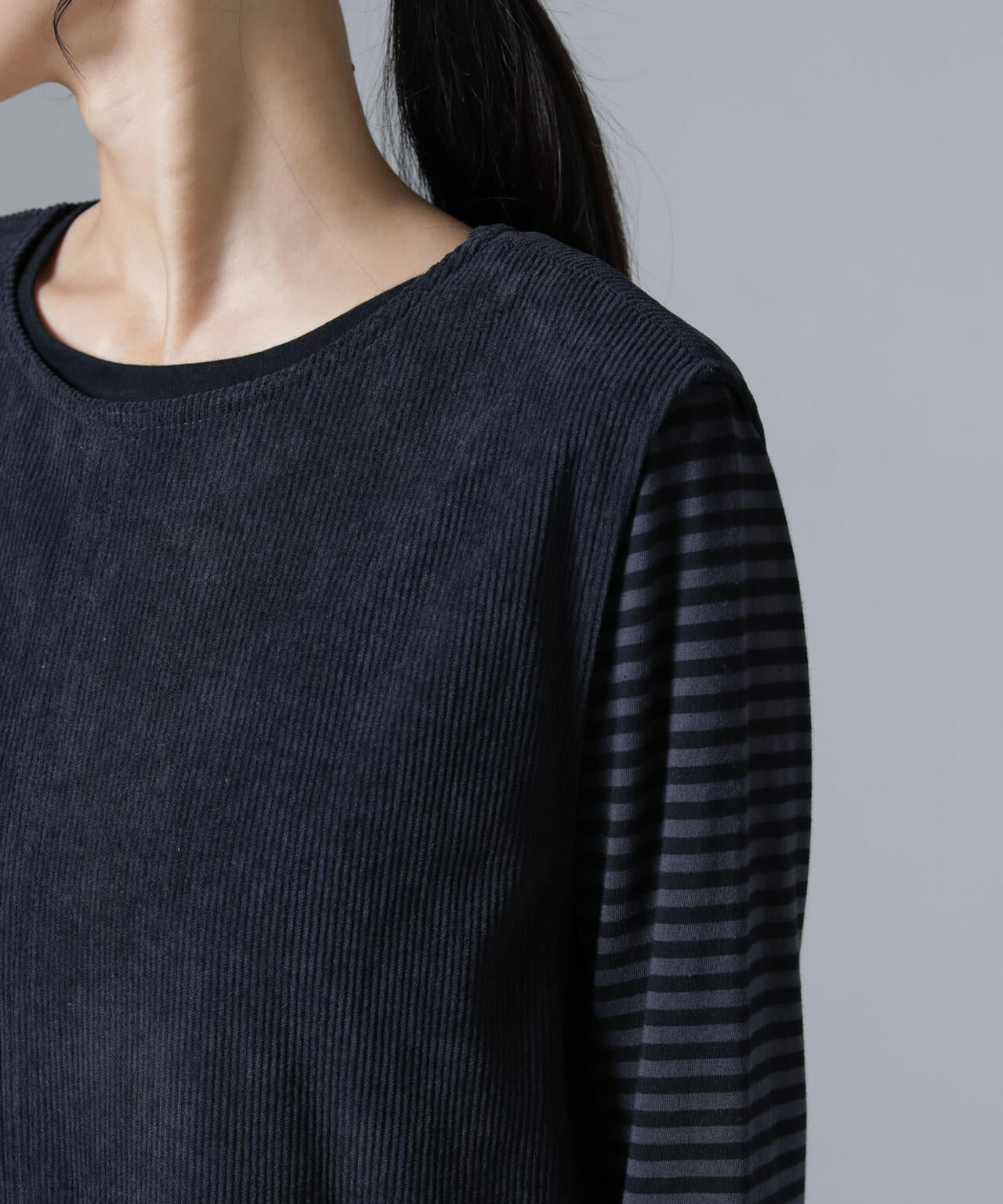 ポケットディティールコーデュロイIラインワンピース