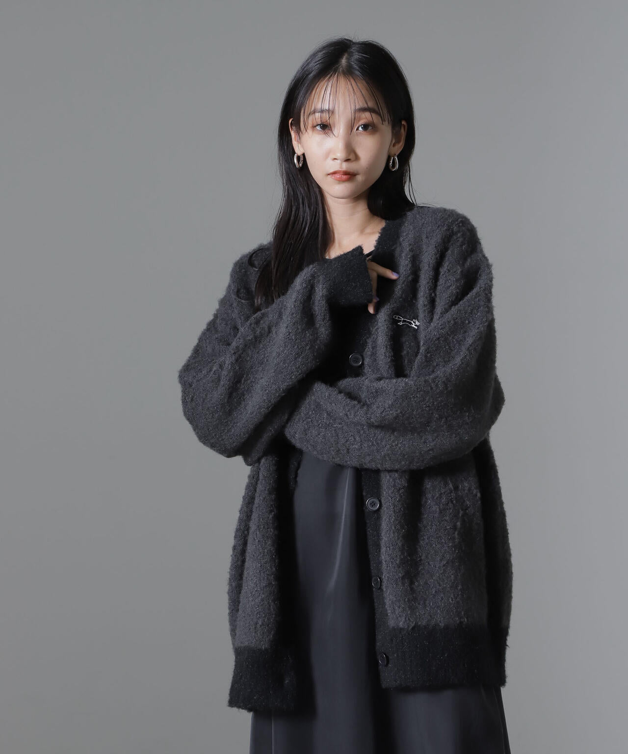 PENNEYS別注TheFOXバイカラーvネックカーディガン