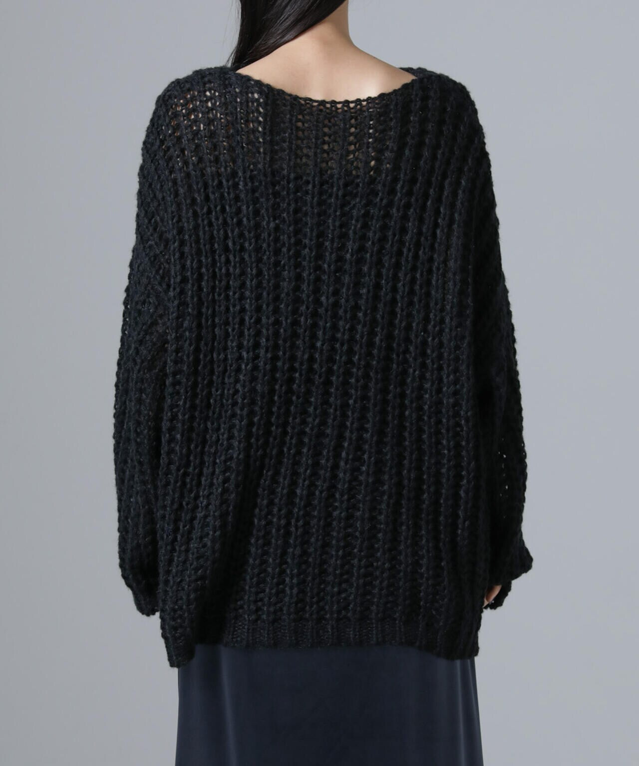 モヘヤライクローゲージニットプルオーバー