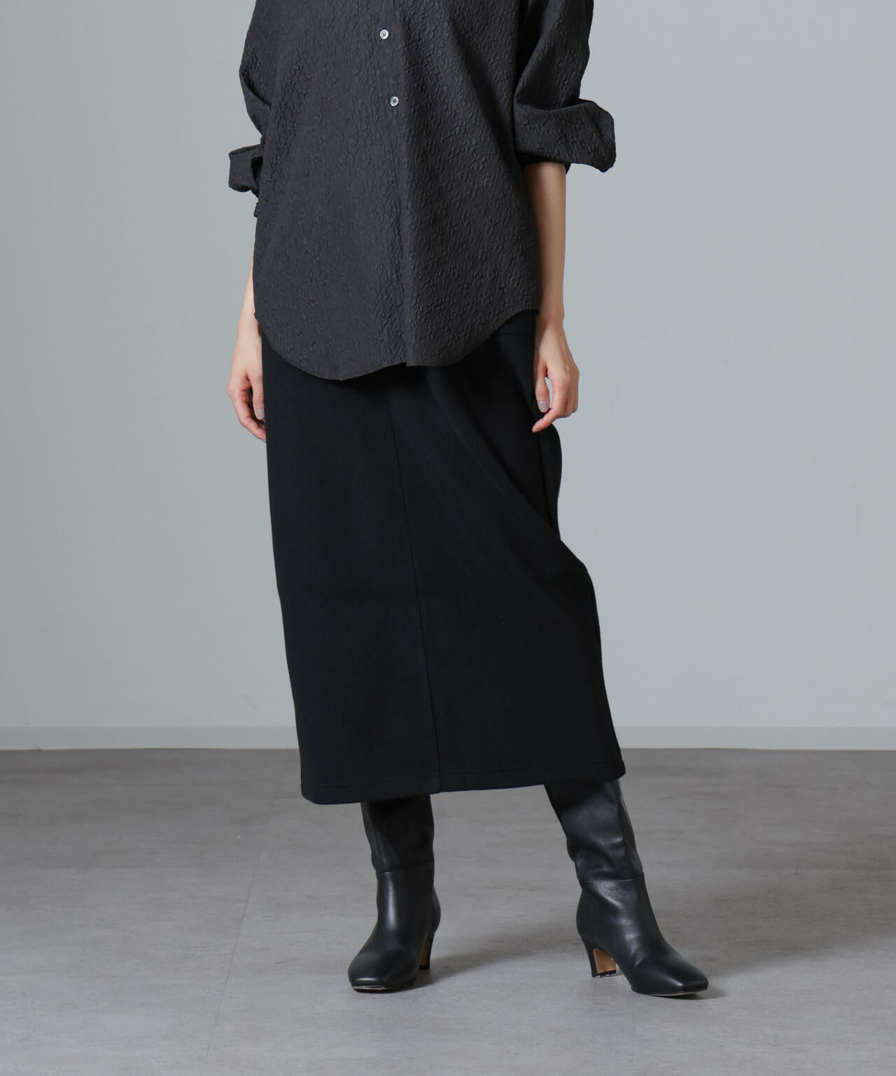 ウールライクニードルパンチスカート(セットアップ可)