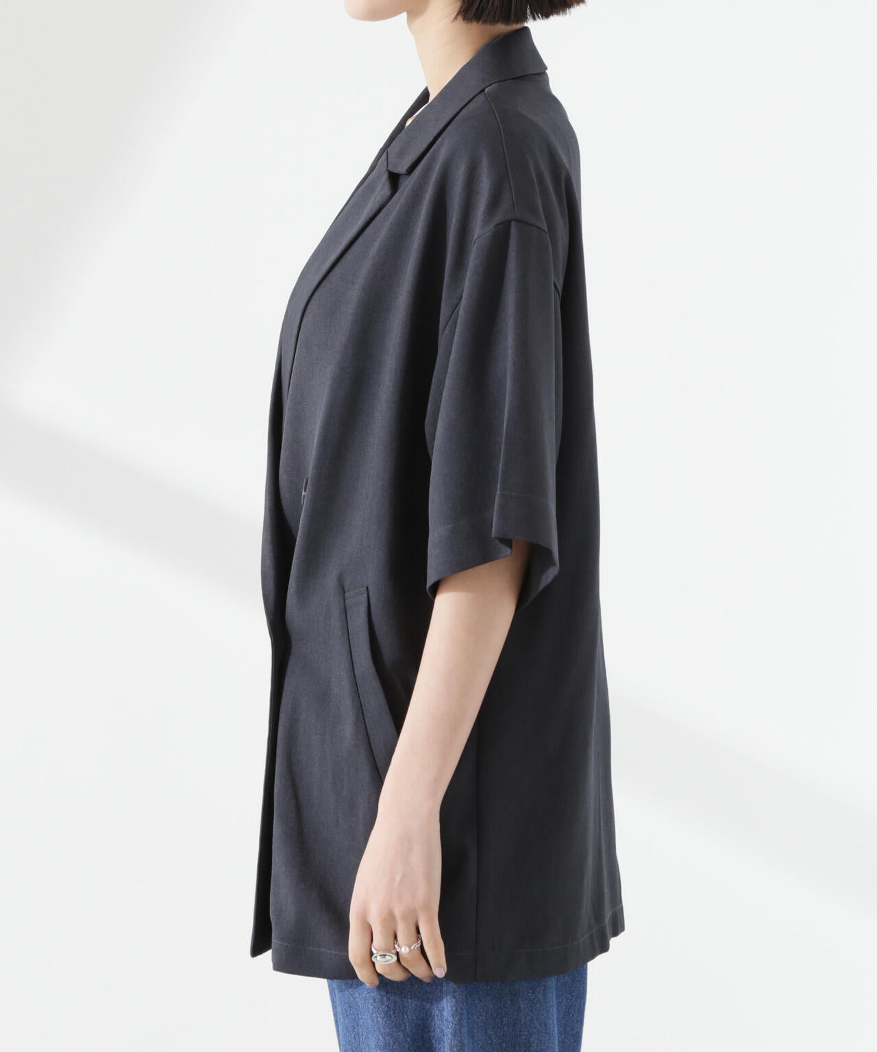 クリスピーツイルショートスリーブジャケット(セットアップ可)