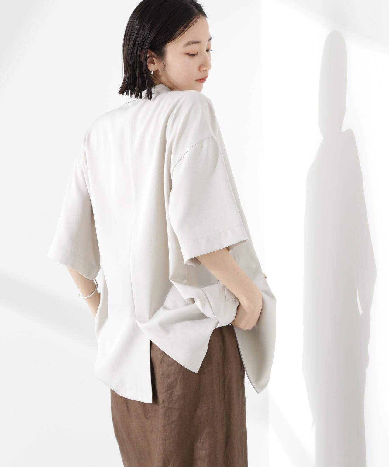 クリスピーツイルショートスリーブジャケット(セットアップ可)