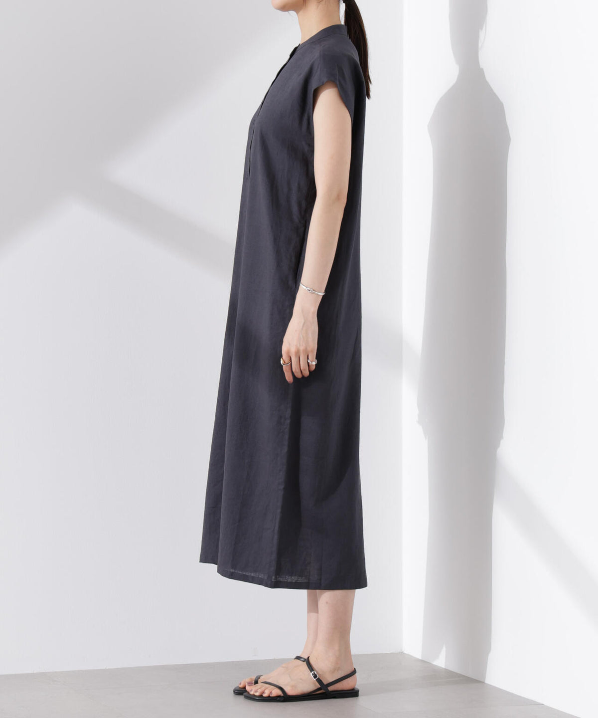 Anti Smell Linen フレンチスリーブワンピース