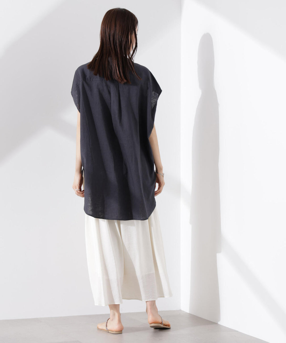 Anti Smell Linen フレンチスリーブシャツ