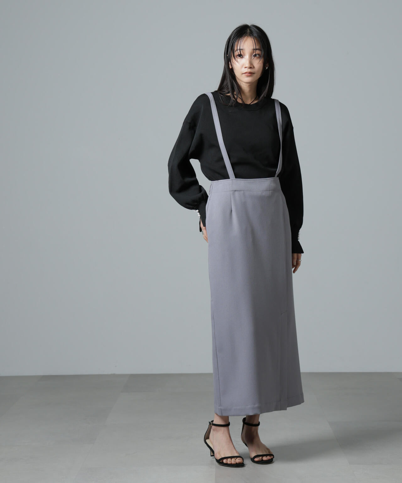 洗濯機洗い可パールスリーブニットトップス