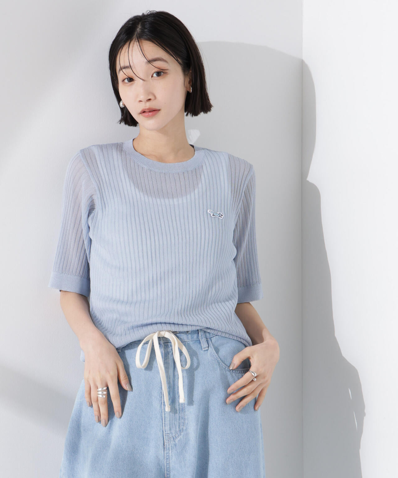 PENNEYS別注TheFOXシアーリブニットトップス