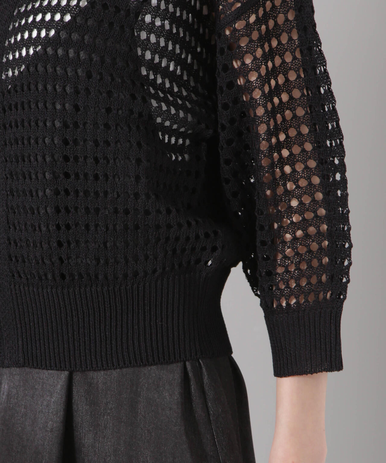 メッシュニットジップカーディガン