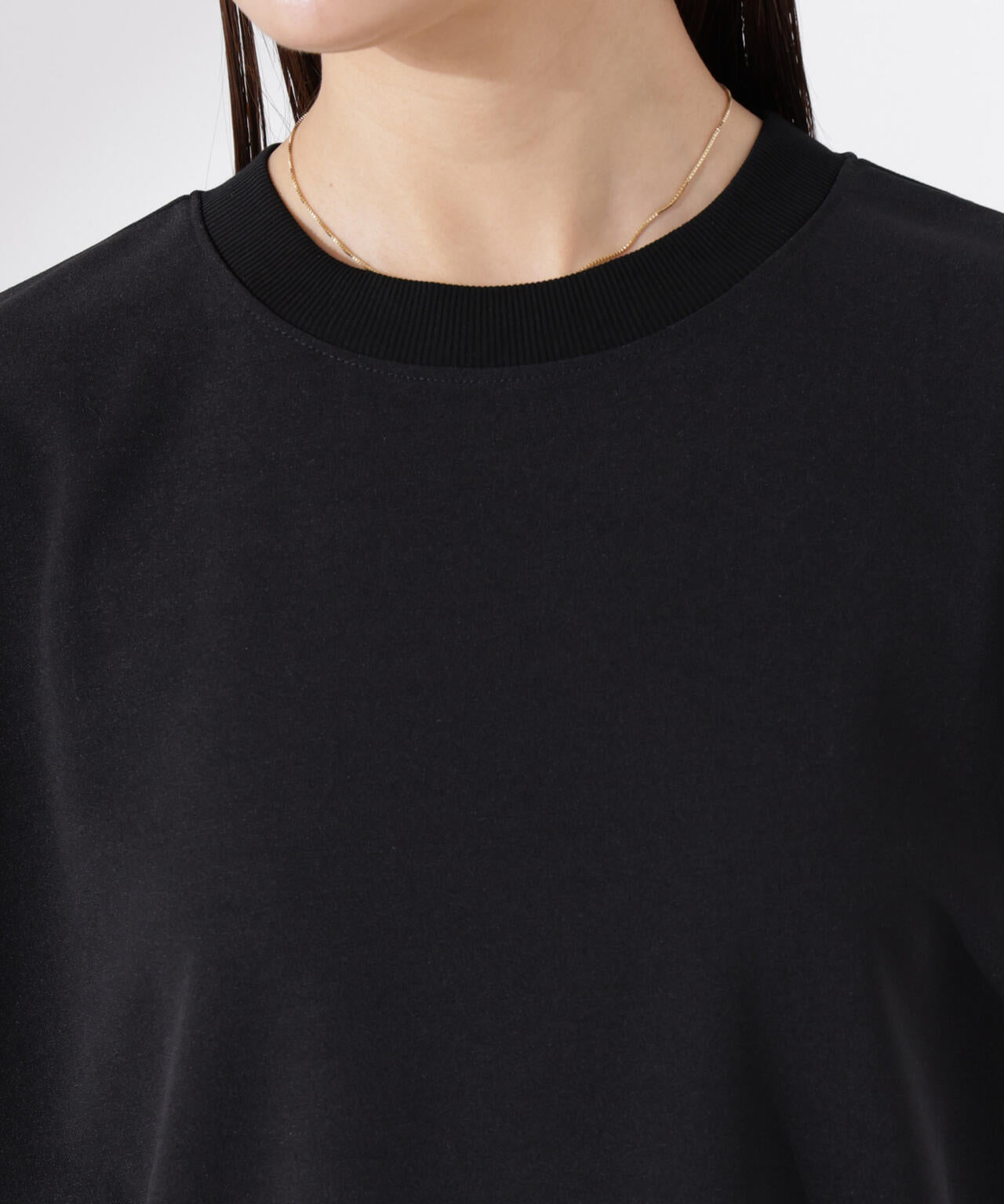 カットジョーゼットノースリーブTシャツ