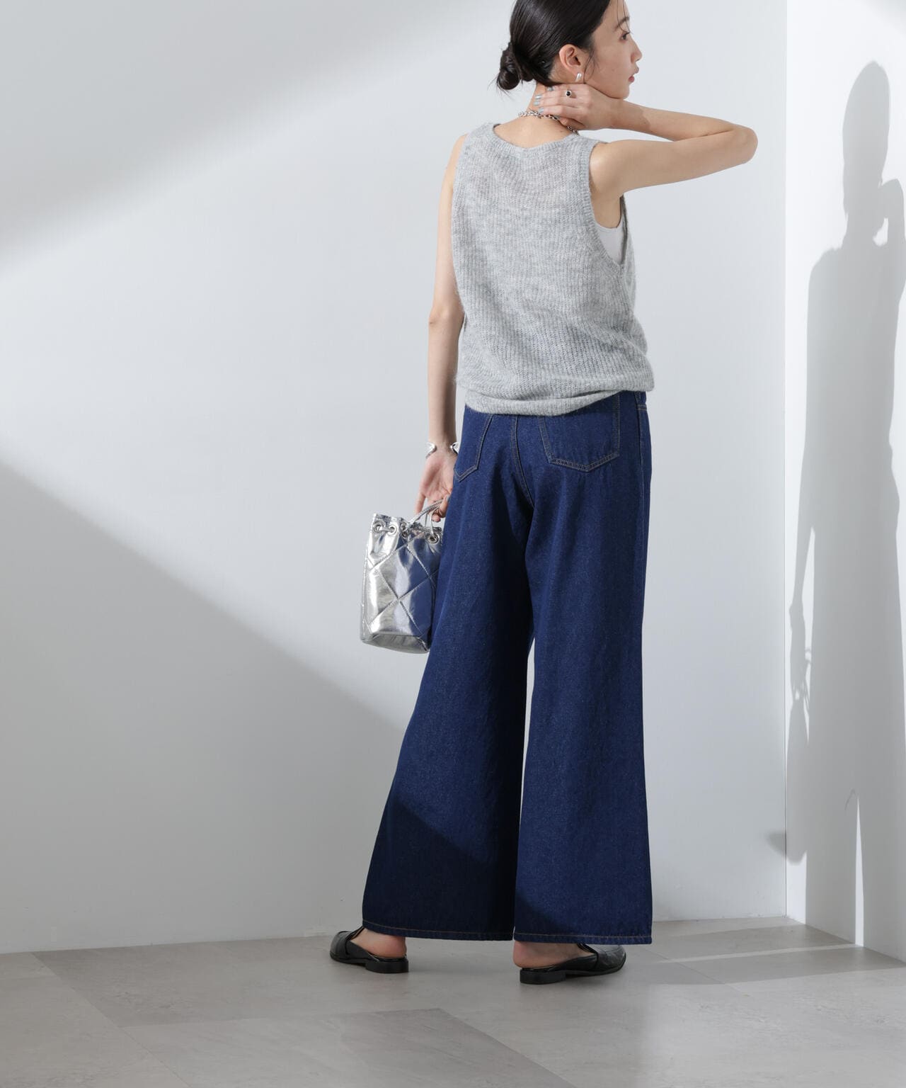 ワイドデニムパンツ(セットアップ可)