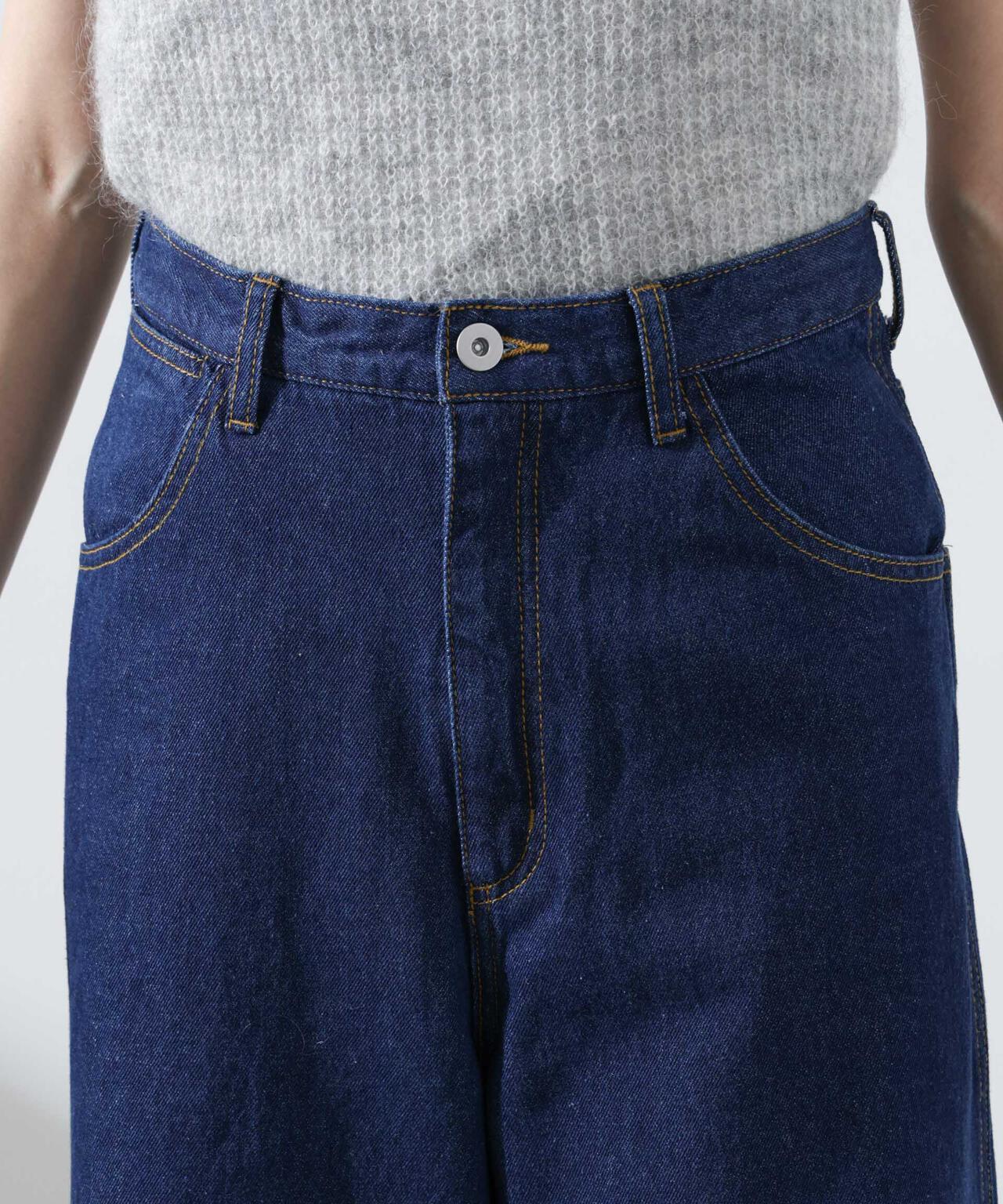 ワイドデニムパンツ(セットアップ可)